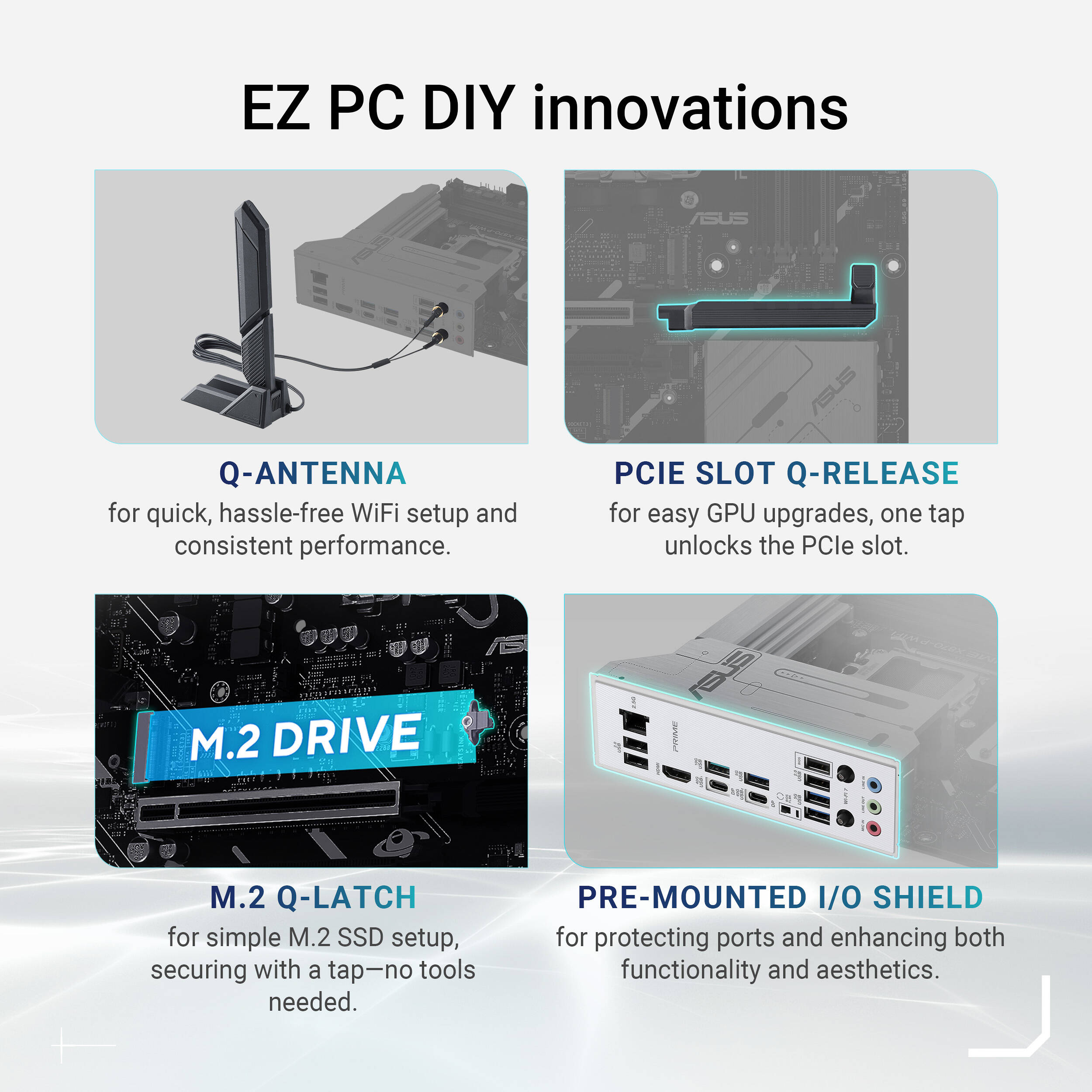 ASUS PRIME X870-P WIFI ATX motherboard for AMD AM5 processors with Wi-Fi 7 and PCIe 5.0 — view 13