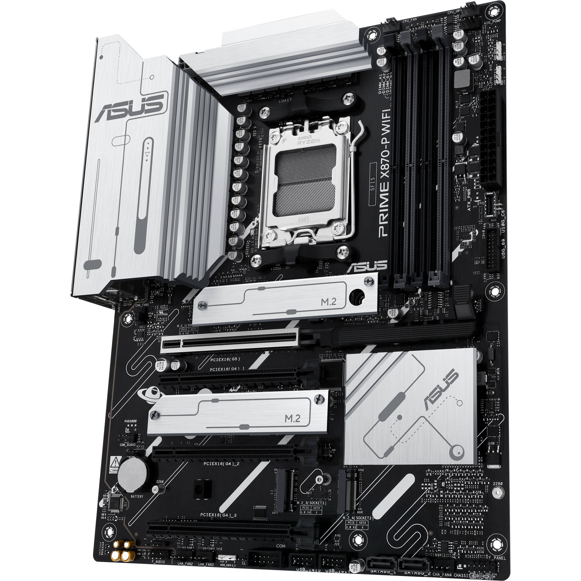 ASUS PRIME X870-P WIFI ATX motherboard for AMD AM5 processors with Wi-Fi 7 and PCIe 5.0 — view 3