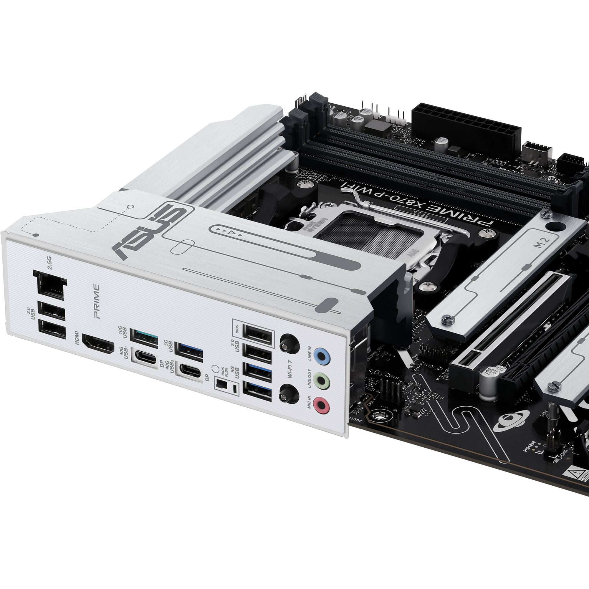 ASUS PRIME X870-P WIFI ATX motherboard for AMD AM5 processors with Wi-Fi 7 and PCIe 5.0 — view 7