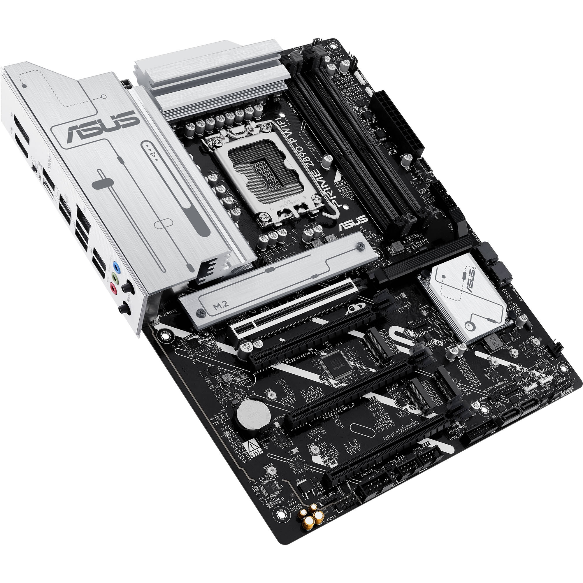 ASUS PRIME Z890-P WIFI ATX motherboard with LGA 1851 socket, Wi-Fi 7, and 4 M.2 slots — view 4
