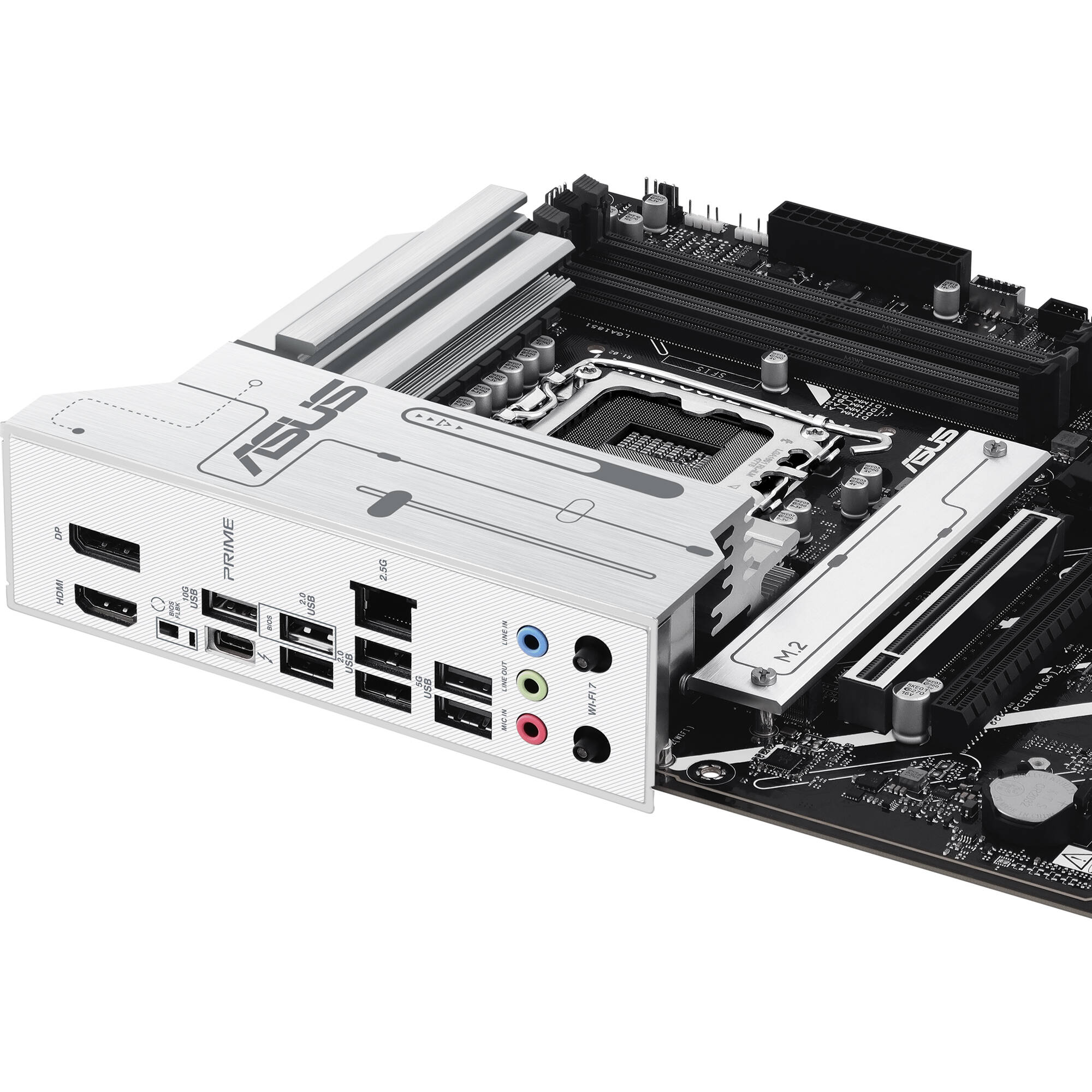 ASUS PRIME Z890-P WIFI ATX motherboard with LGA 1851 socket, Wi-Fi 7, and 4 M.2 slots — view 6