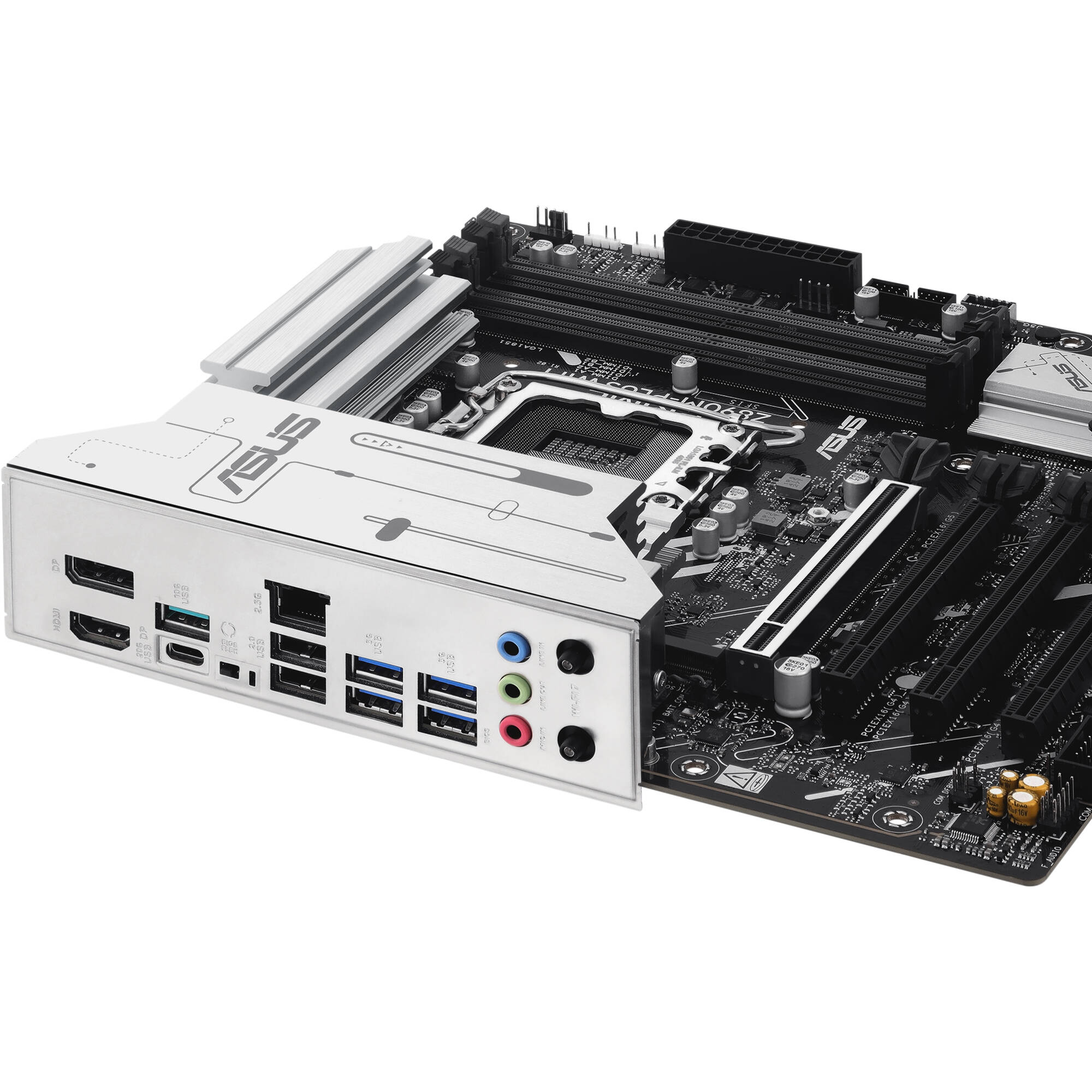 ASUS PRIME Z890M-PLUS WIFI micro-ATX motherboard with LGA 1851 socket, DDR5, Wi-Fi 7, and 3 M.2 slots — view 6