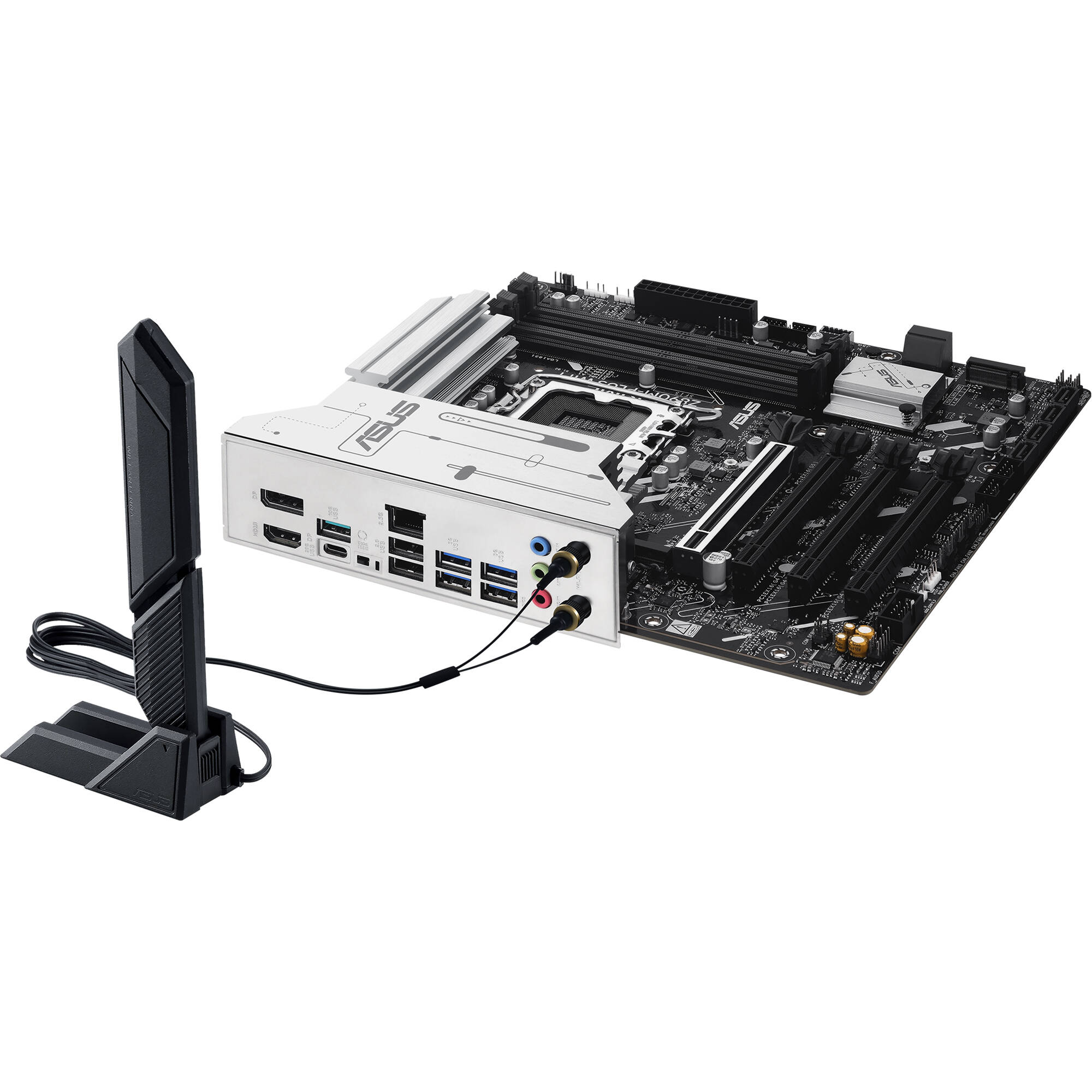 ASUS PRIME Z890M-PLUS WIFI micro-ATX motherboard with LGA 1851 socket, DDR5, Wi-Fi 7, and 3 M.2 slots — view 7