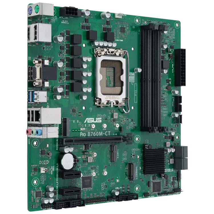 ASUS PRO B760M-CT-CSM micro-ATX motherboard for Intel LGA 1700 business desktops — view 3