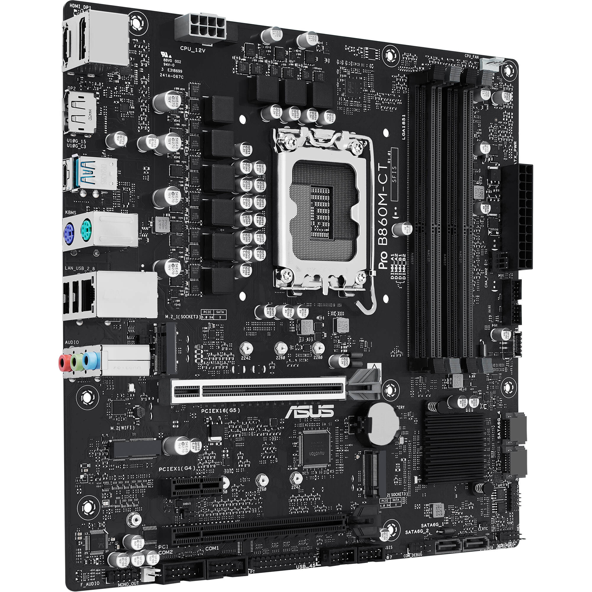 ASUS PRO B860M-CT-CSM Micro-ATX motherboard for Intel business desktop systems — view 2