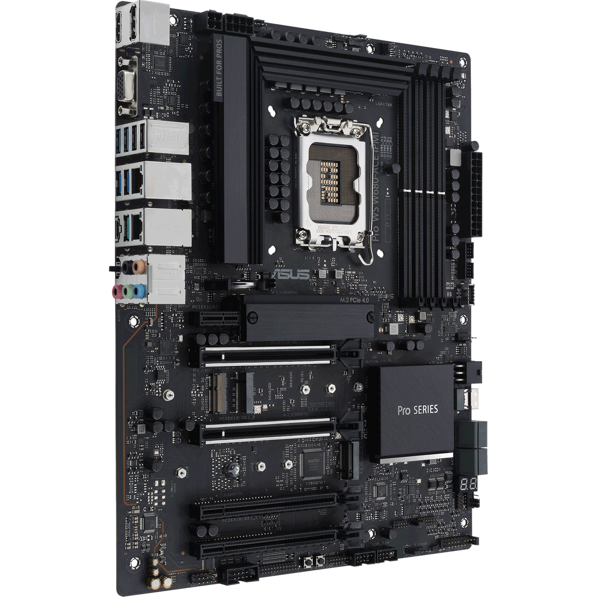 ASUS PRO WS W680-ACE IPMI ATX workstation motherboard with Intel W680 and IPMI — view 3