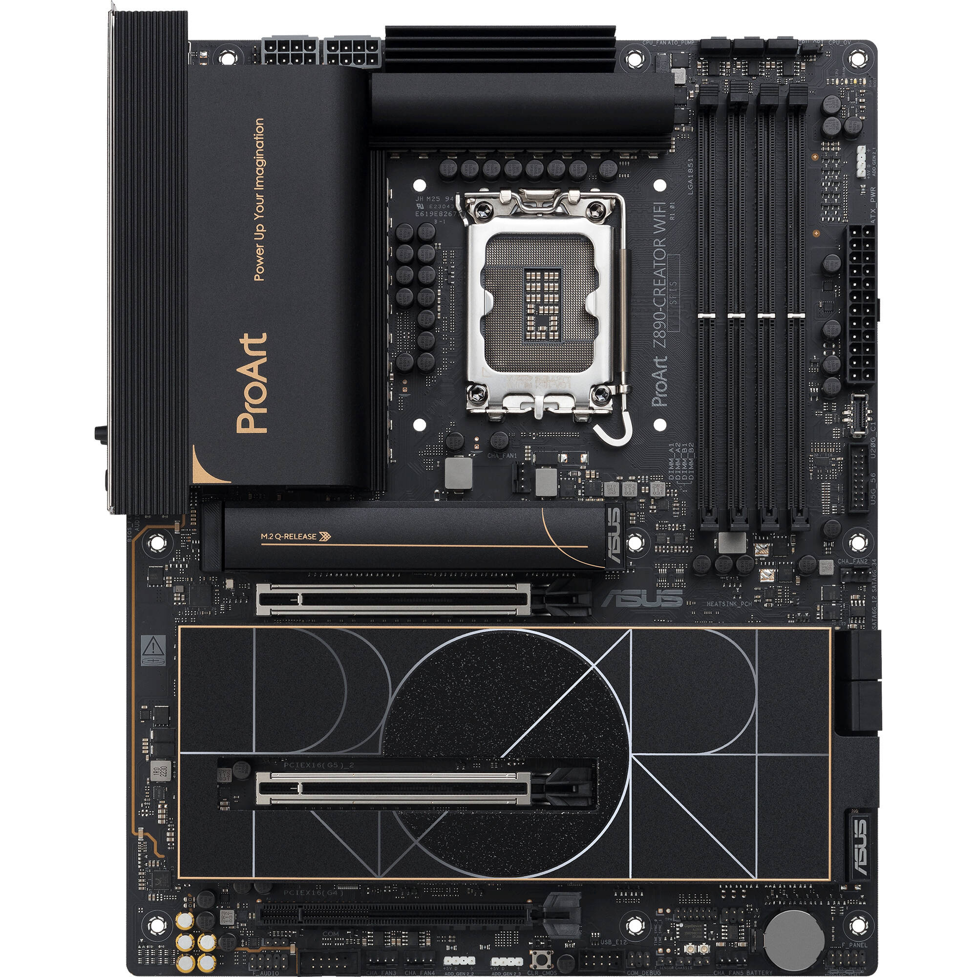 ASUS ProArt Z890-CREATOR WIFI ATX motherboard for Intel LGA 1851 with Thunderbolt 5 and WiFi 7 — view 2