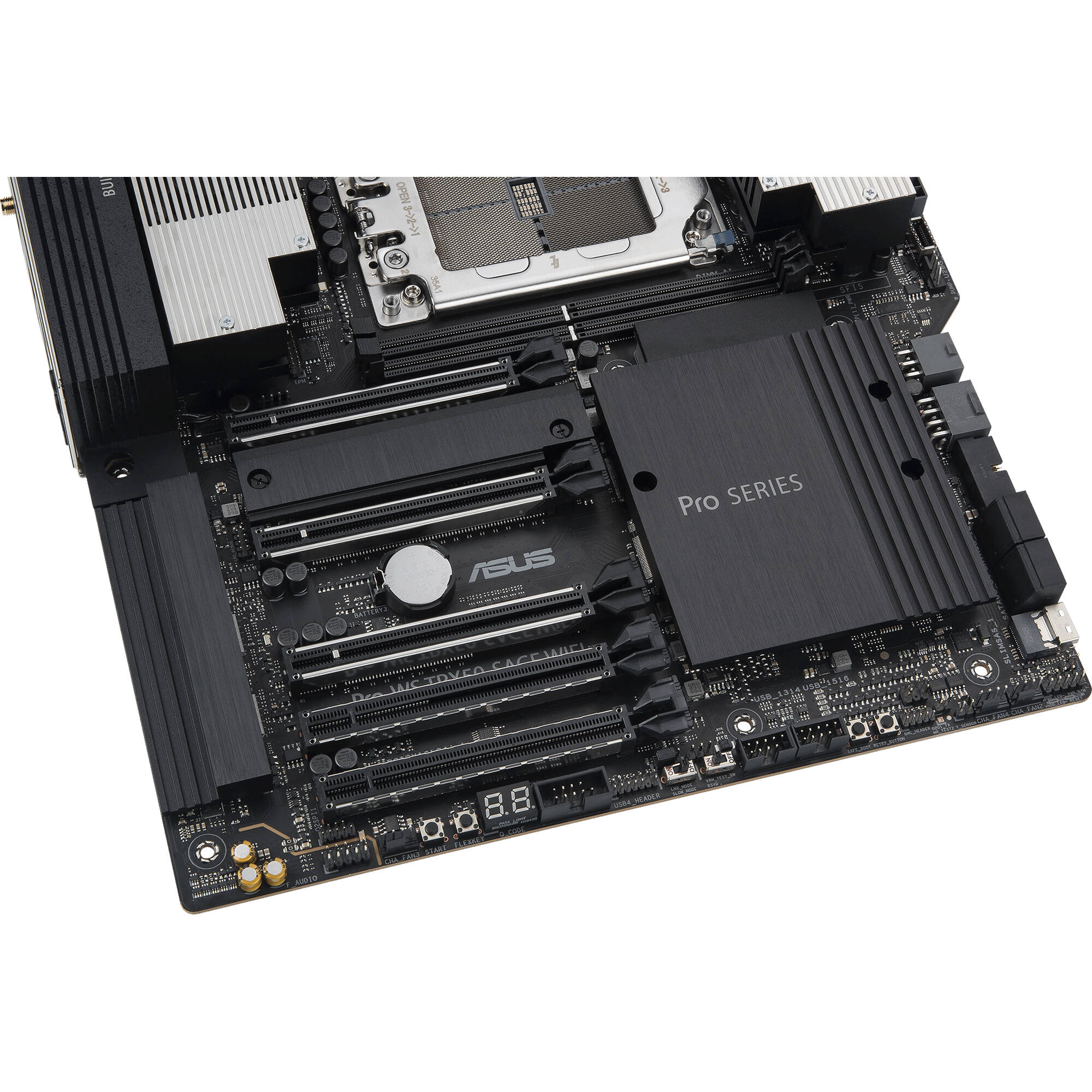 ASUS Pro WS TRX50-SAGE WIFI workstation motherboard with Wi‑Fi 7 and PCIe 5.0 support — view 11