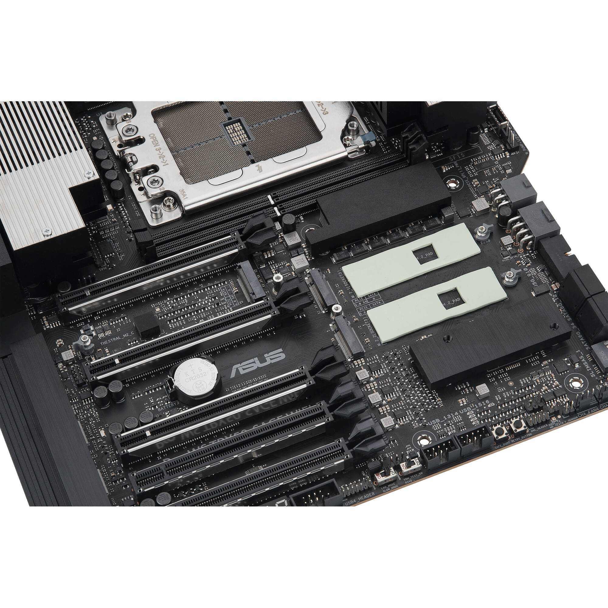 ASUS Pro WS TRX50-SAGE WIFI workstation motherboard with Wi‑Fi 7 and PCIe 5.0 support — view 13