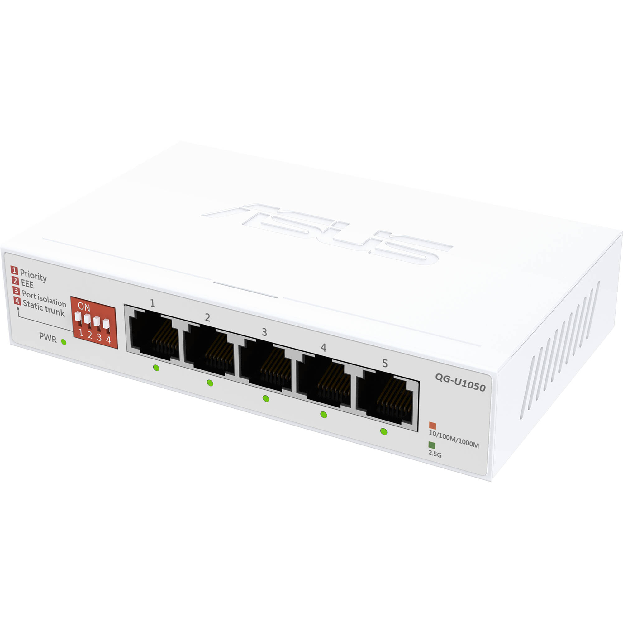 ASUS QG-U1050 5-port 2.5G unmanaged desktop switch with silent operation — view 2