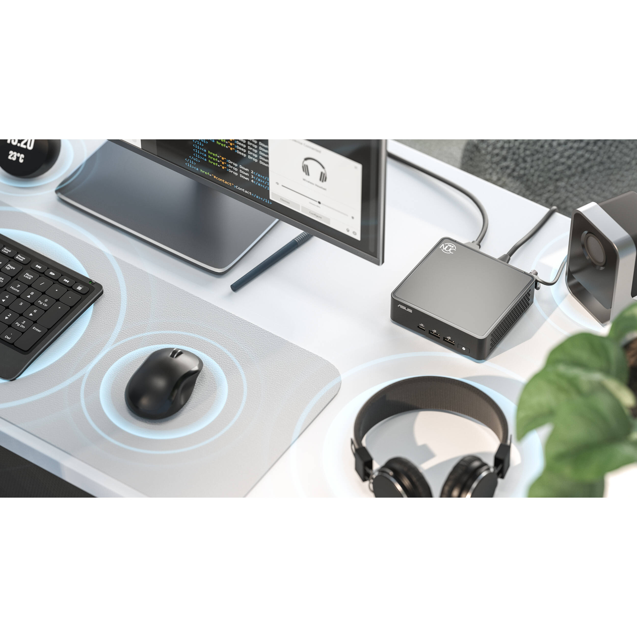 ASUS NUC 15 Pro Slim mini PC with Intel Core 3 100U, 16GB DDR5, 512GB NVMe SSD, and VESA mount — view 18