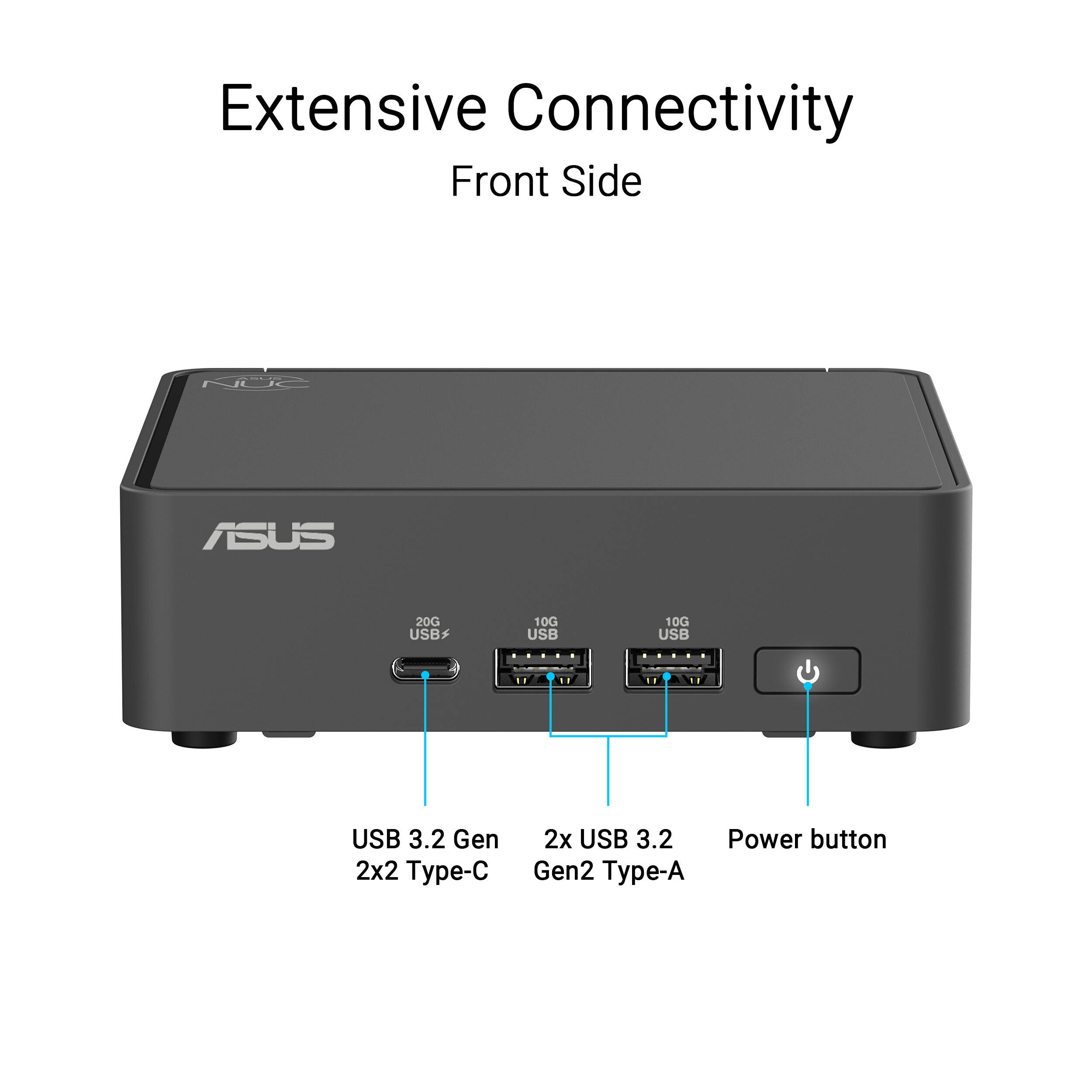 ASUS NUC 15 Pro Slim mini PC with Intel Core 3 100U, 16GB DDR5, 512GB NVMe SSD, and VESA mount — view 9