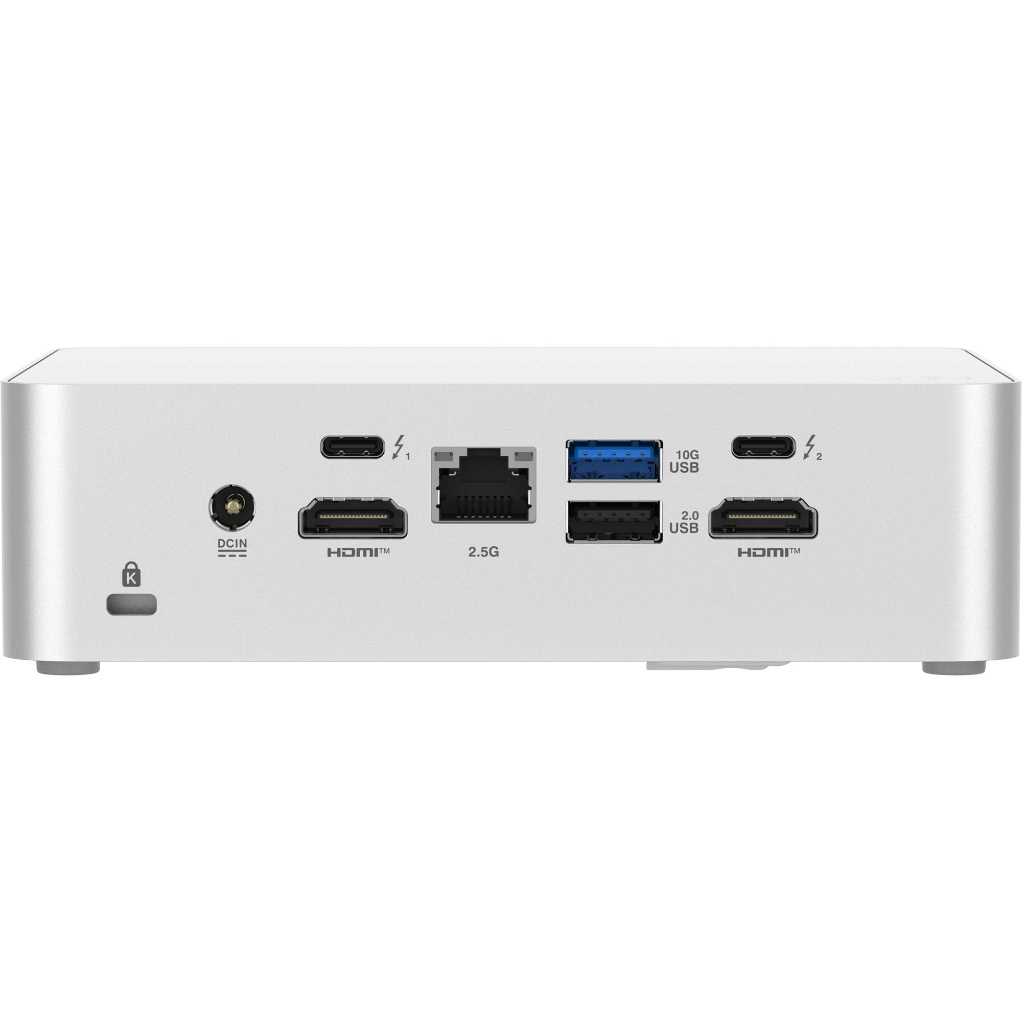 ASUS RNUC15CRSU50000U mini PC with silver aluminum chassis and VESA mount support — view 2
