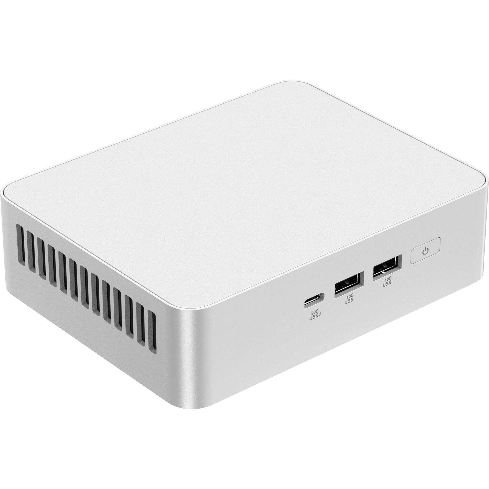 ASUS RNUC15CRSU50000U mini PC with silver aluminum chassis and VESA mount support — view 3