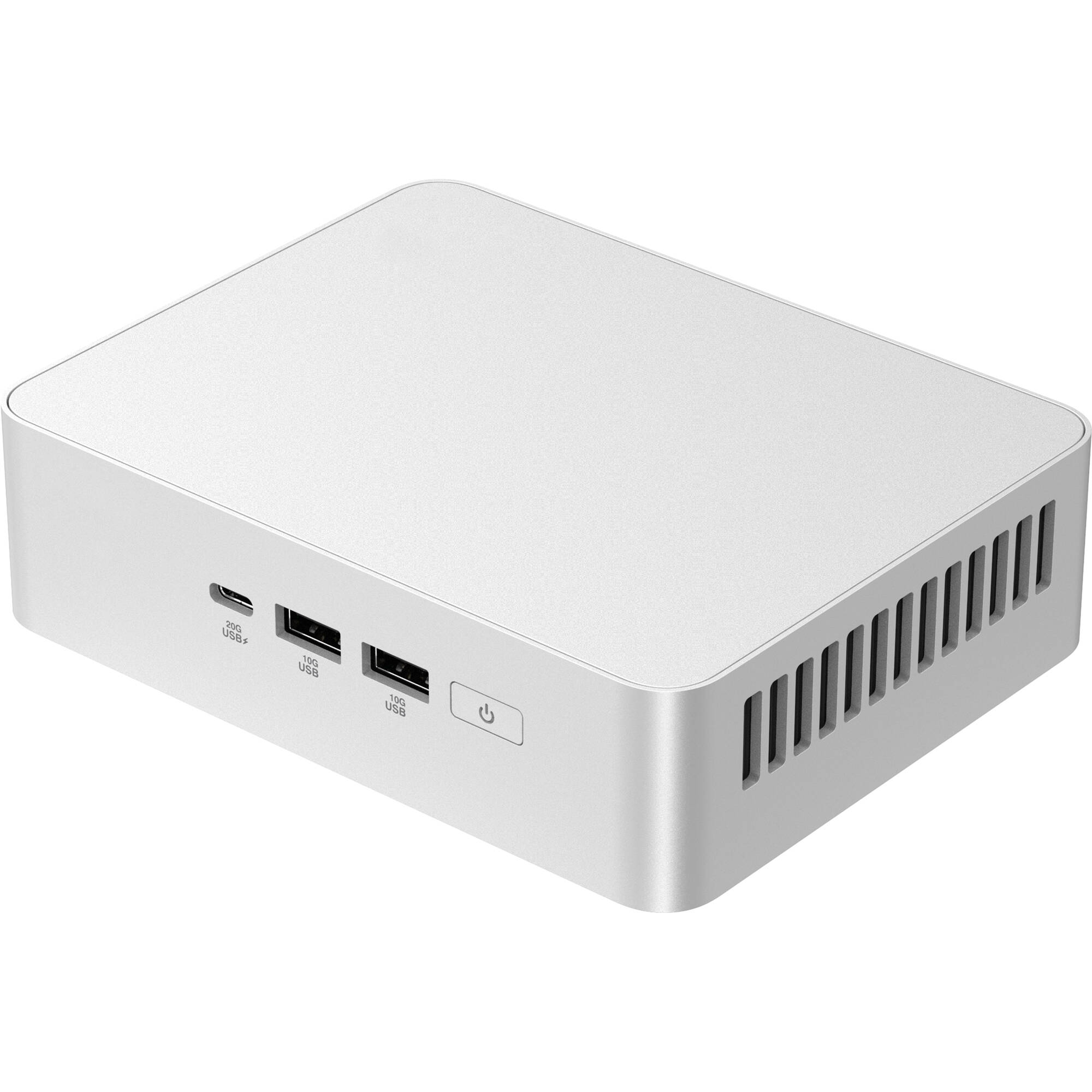 ASUS RNUC15CRSU50000U mini PC with silver aluminum chassis and VESA mount support — view 4
