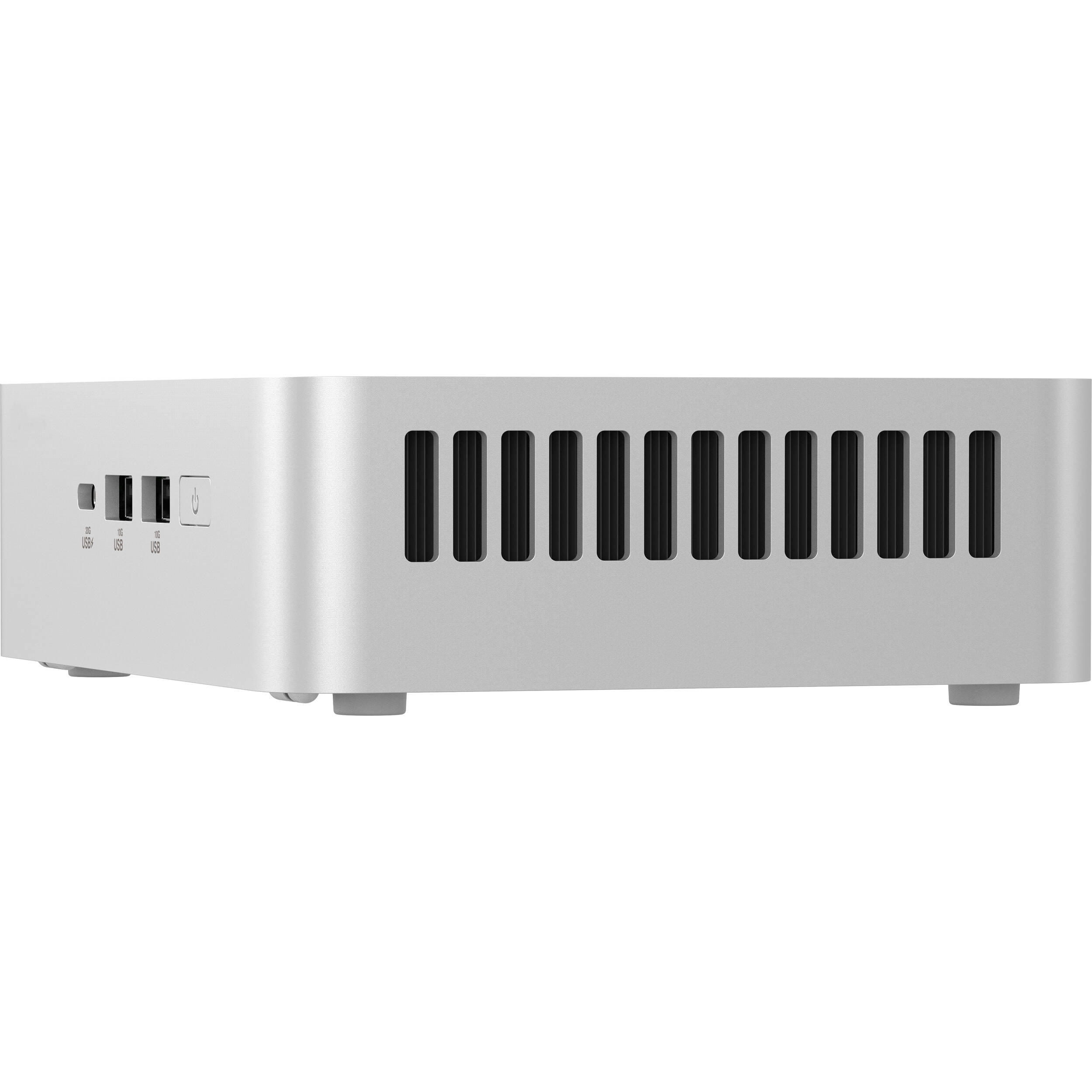 ASUS RNUC15CRSU50000U mini PC with silver aluminum chassis and VESA mount support — view 8