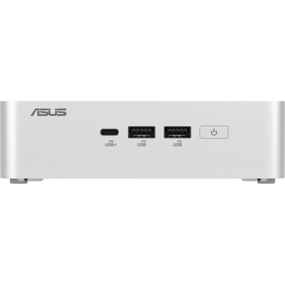ASUS NUC 15 Pro+ mini PC with Intel Core Ultra 5 225H, silver aluminum chassis, and VESA mount support — view 4