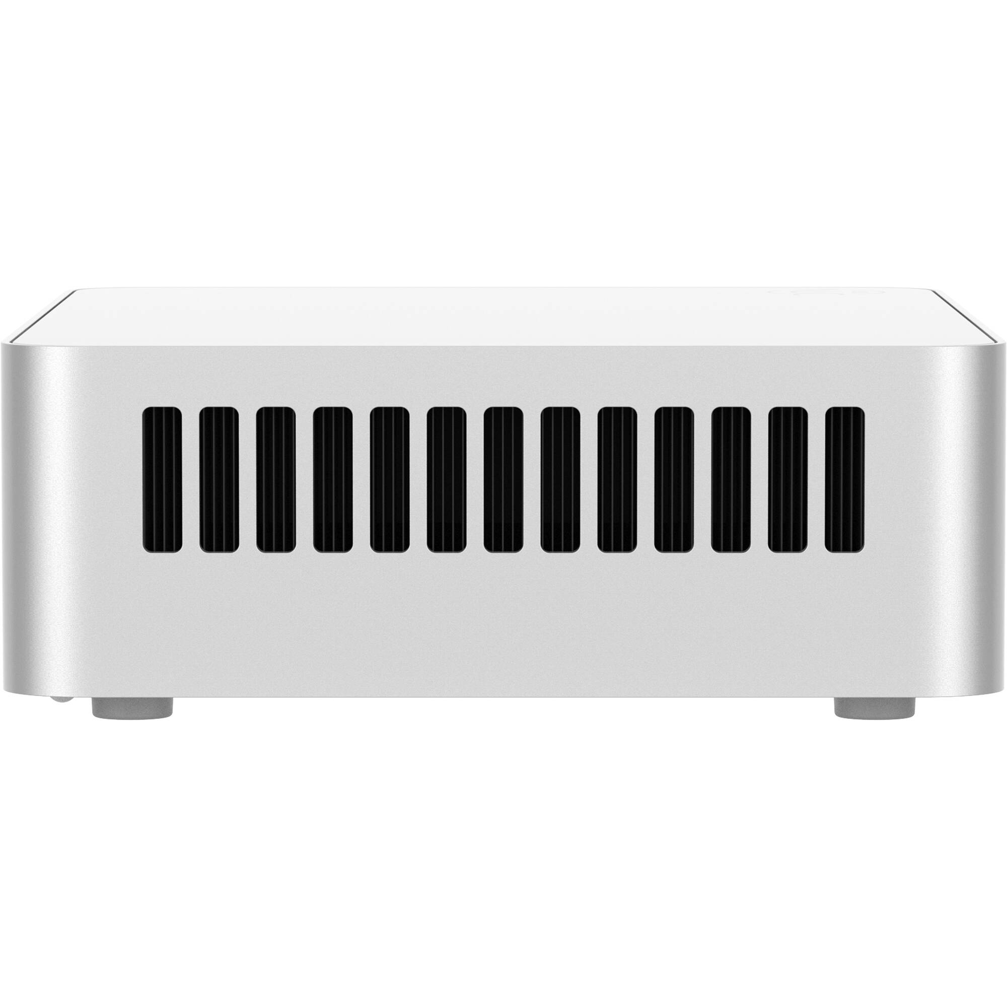 ASUS NUC 15 Pro+ barebone mini PC with silver aluminum chassis and Core Ultra 7 255H — view 3