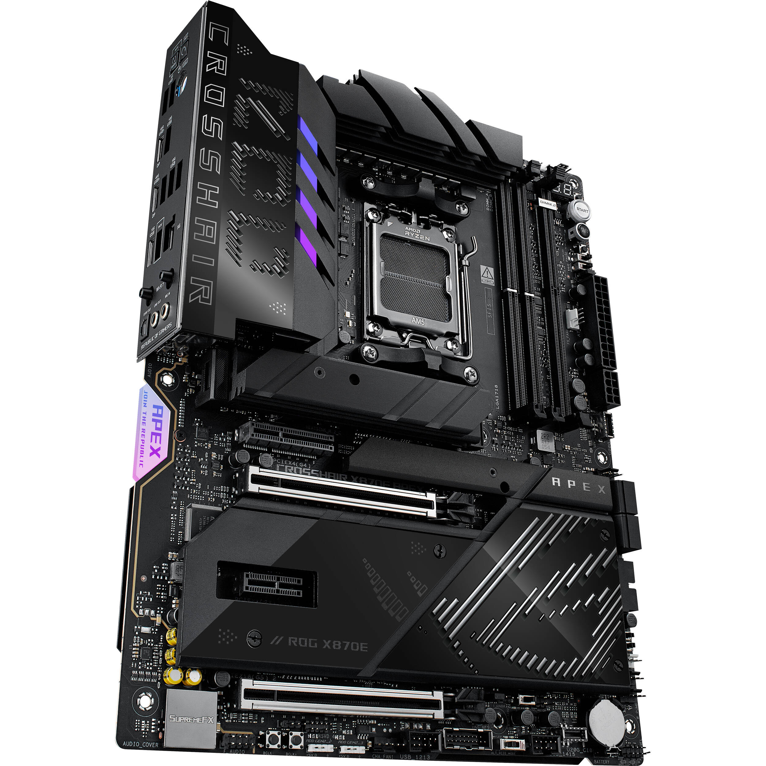 ASUS ROG CROSSHAIR X870E APEX ATX motherboard for AM5 Ryzen builds — view 4
