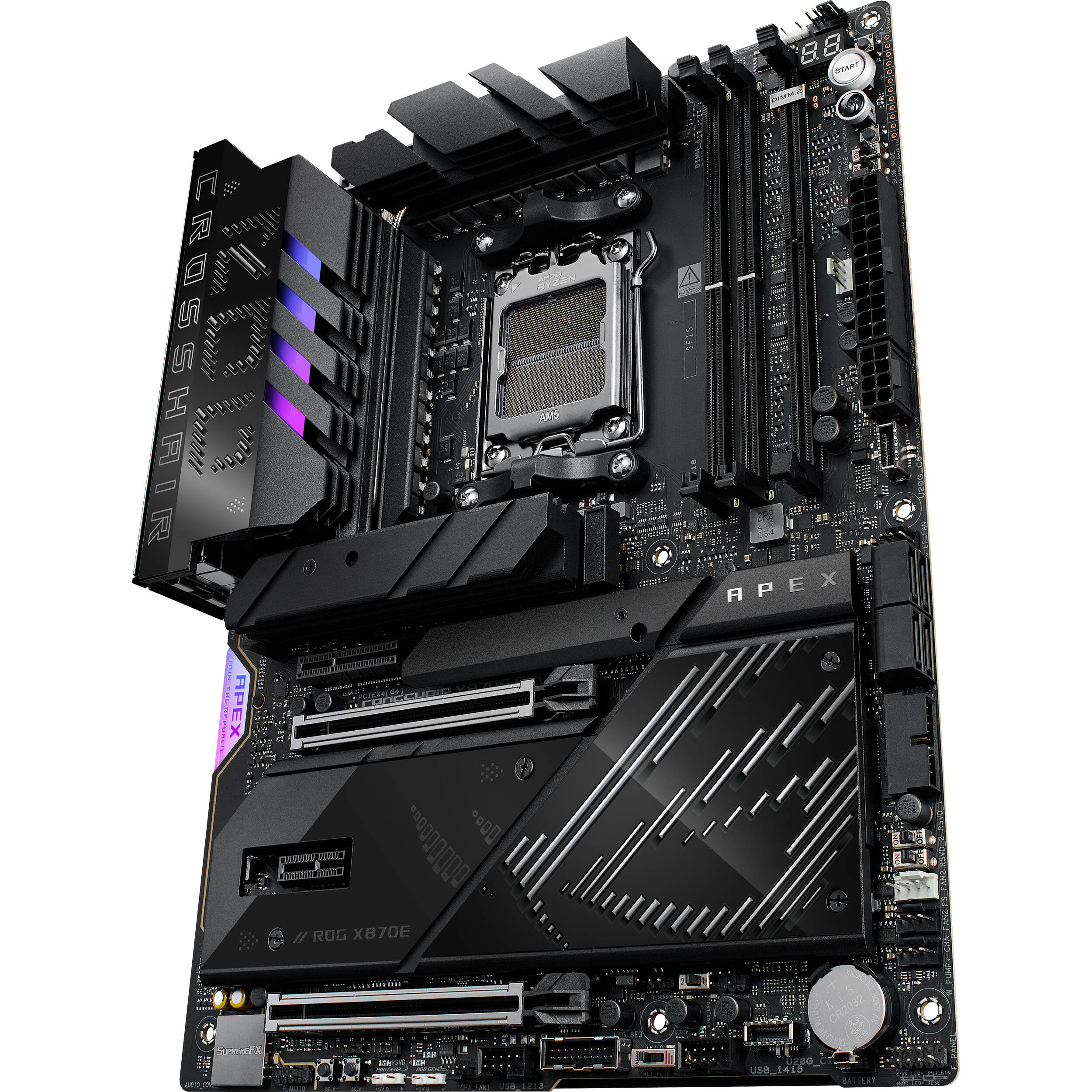 ASUS ROG CROSSHAIR X870E APEX ATX motherboard for AM5 Ryzen builds — view 5