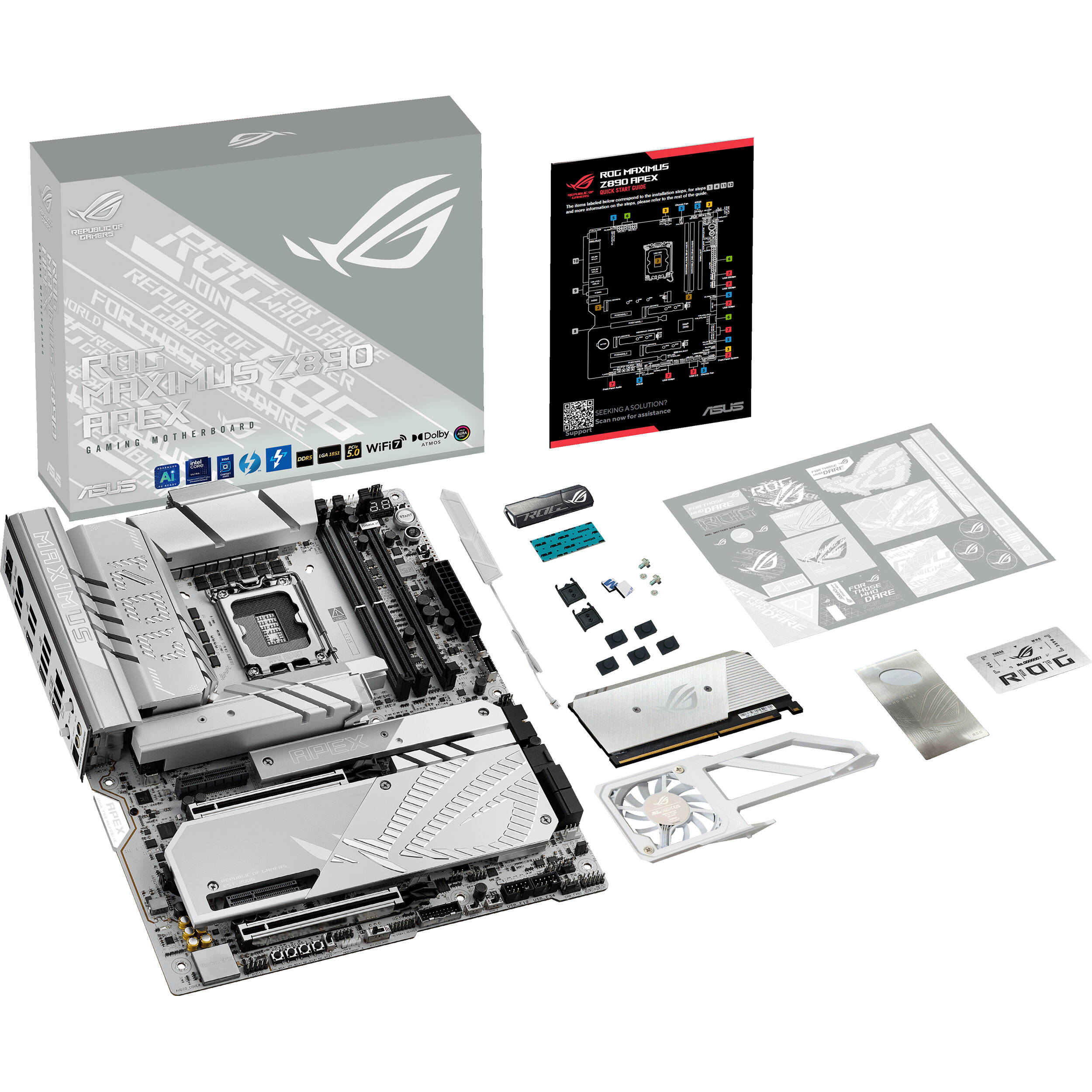 ASUS ROG MAXIMUS Z890 APEX ATX motherboard for Intel LGA 1851 with DDR5, WiFi 7, and 5G LAN — view 12
