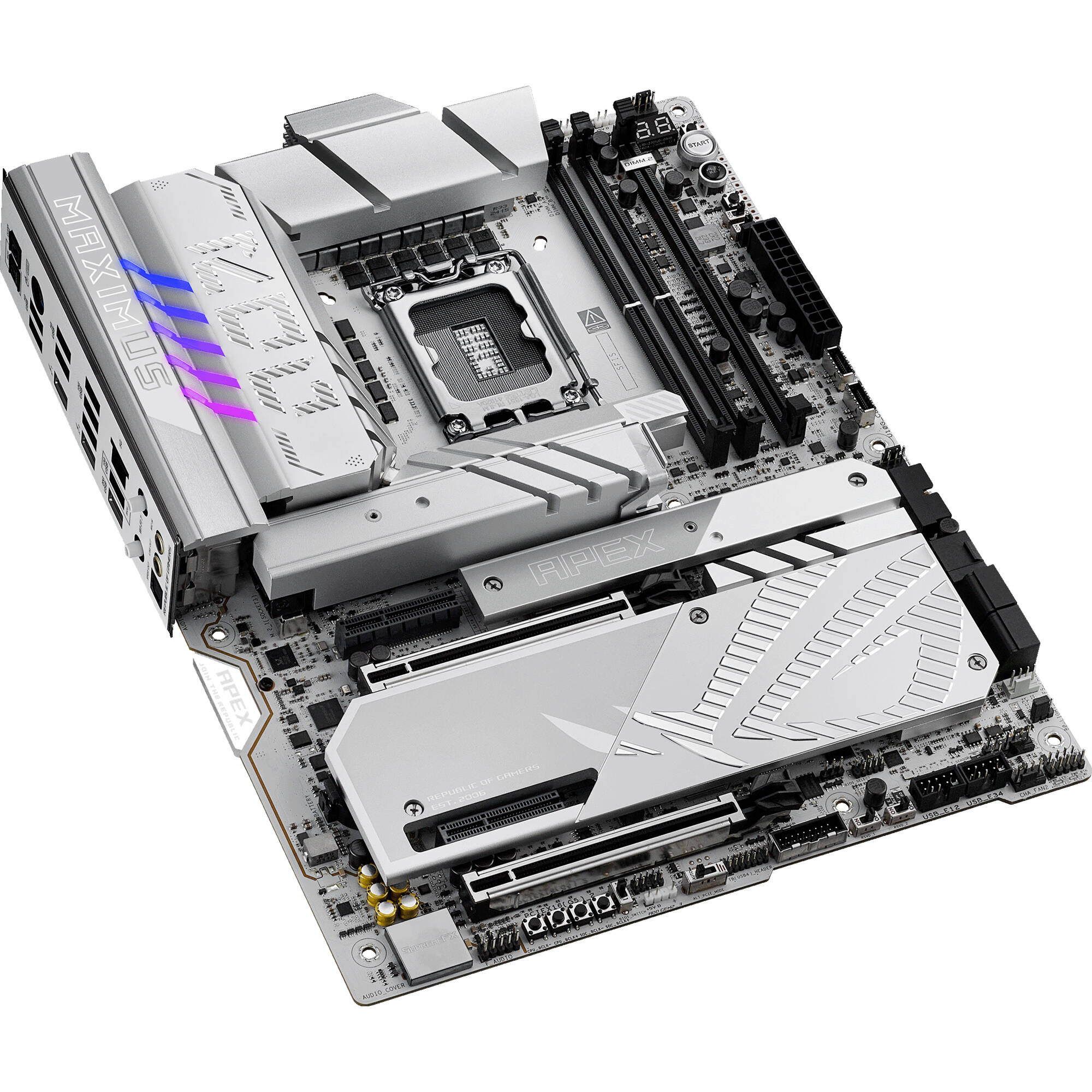 ASUS ROG MAXIMUS Z890 APEX ATX motherboard for Intel LGA 1851 with DDR5, WiFi 7, and 5G LAN — view 4