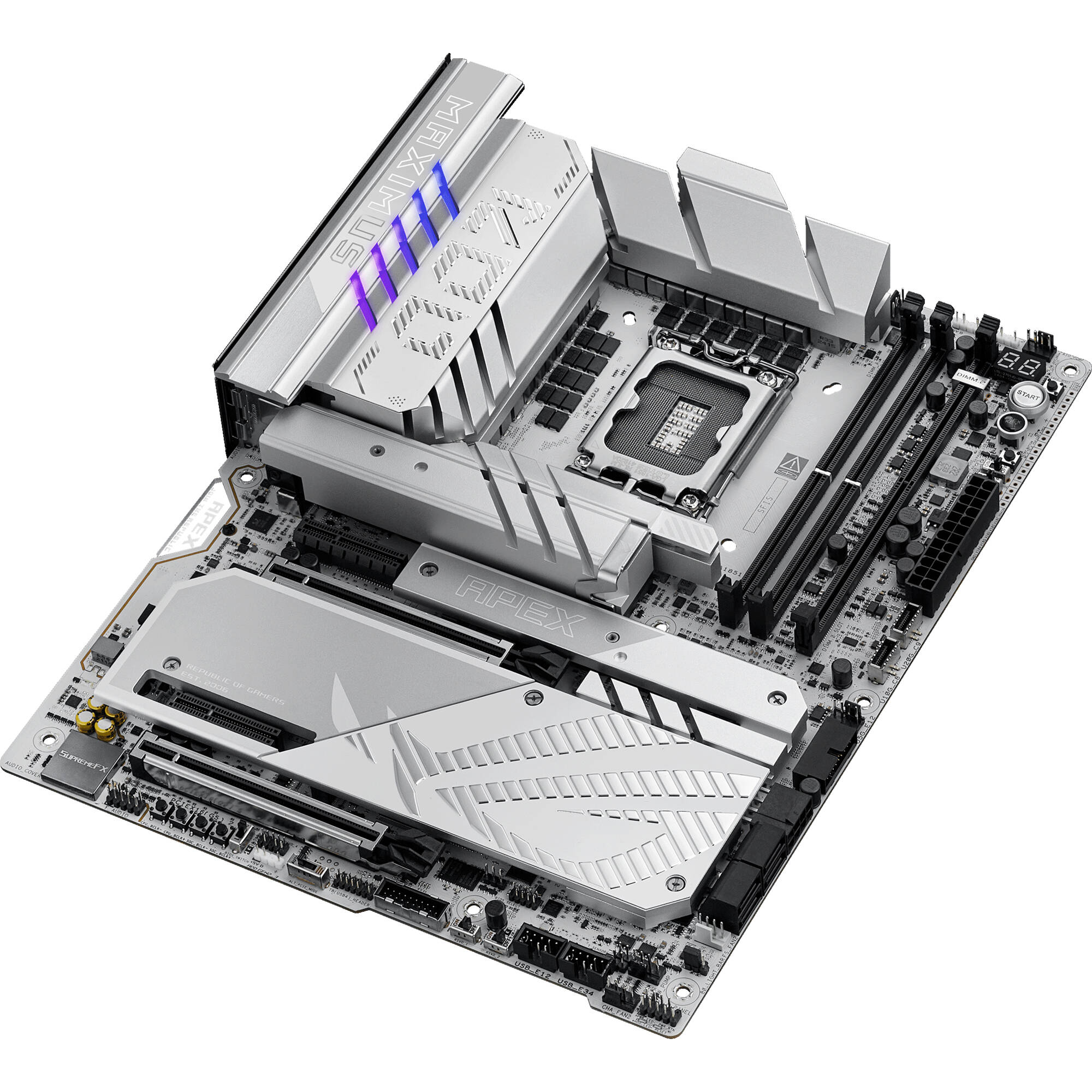 ASUS ROG MAXIMUS Z890 APEX ATX motherboard for Intel LGA 1851 with DDR5, WiFi 7, and 5G LAN — view 5