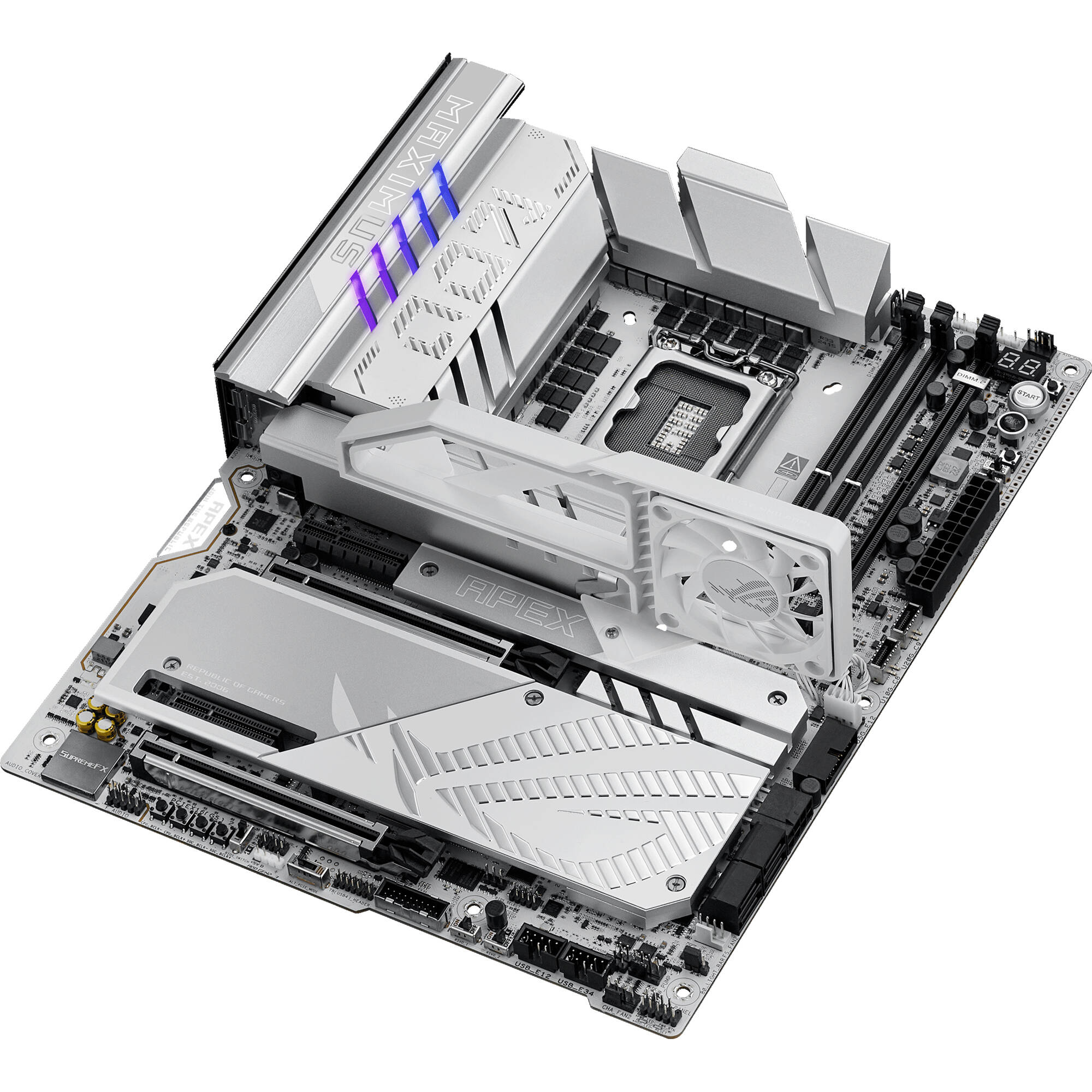 ASUS ROG MAXIMUS Z890 APEX ATX motherboard for Intel LGA 1851 with DDR5, WiFi 7, and 5G LAN — view 6