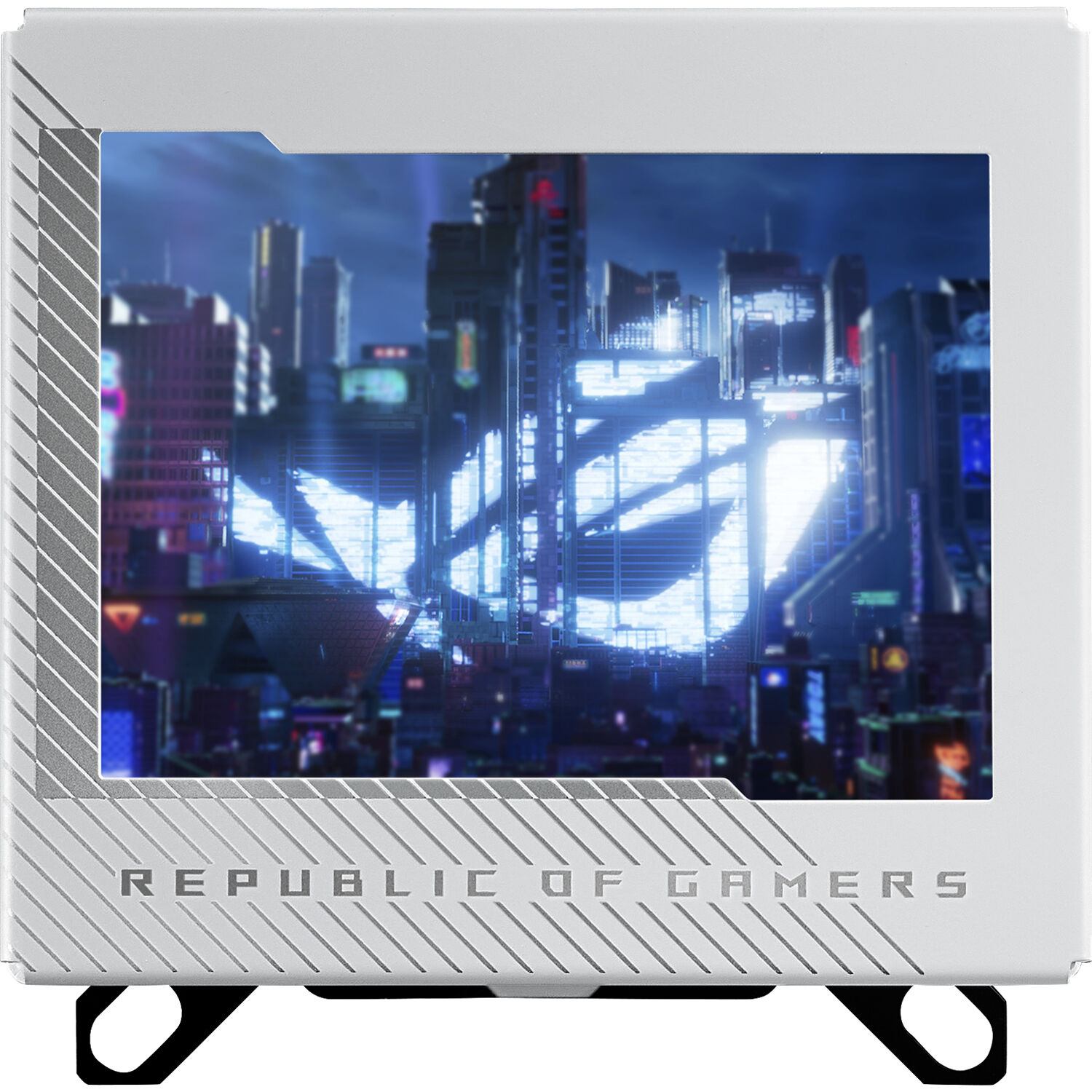 ASUS ROG RYUJIN III WB WHT white CPU water block with 3.5-inch LCD display — view 3