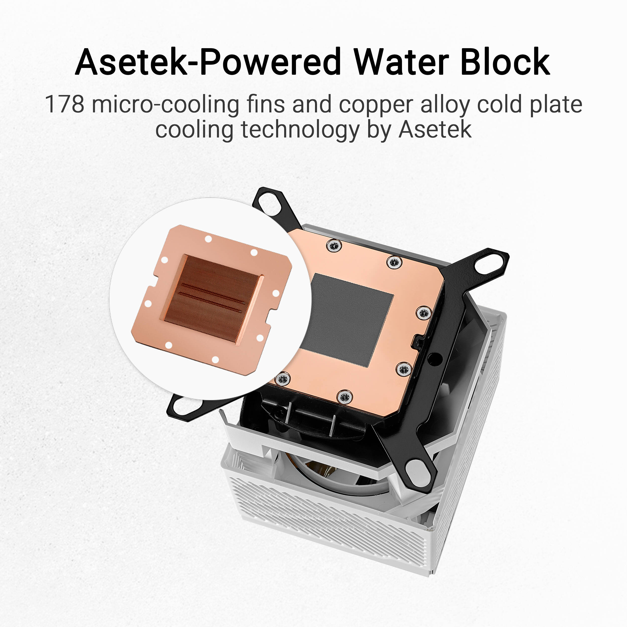 ASUS ROG RYUJIN III WB WHT white CPU water block with 3.5-inch LCD display — view 9