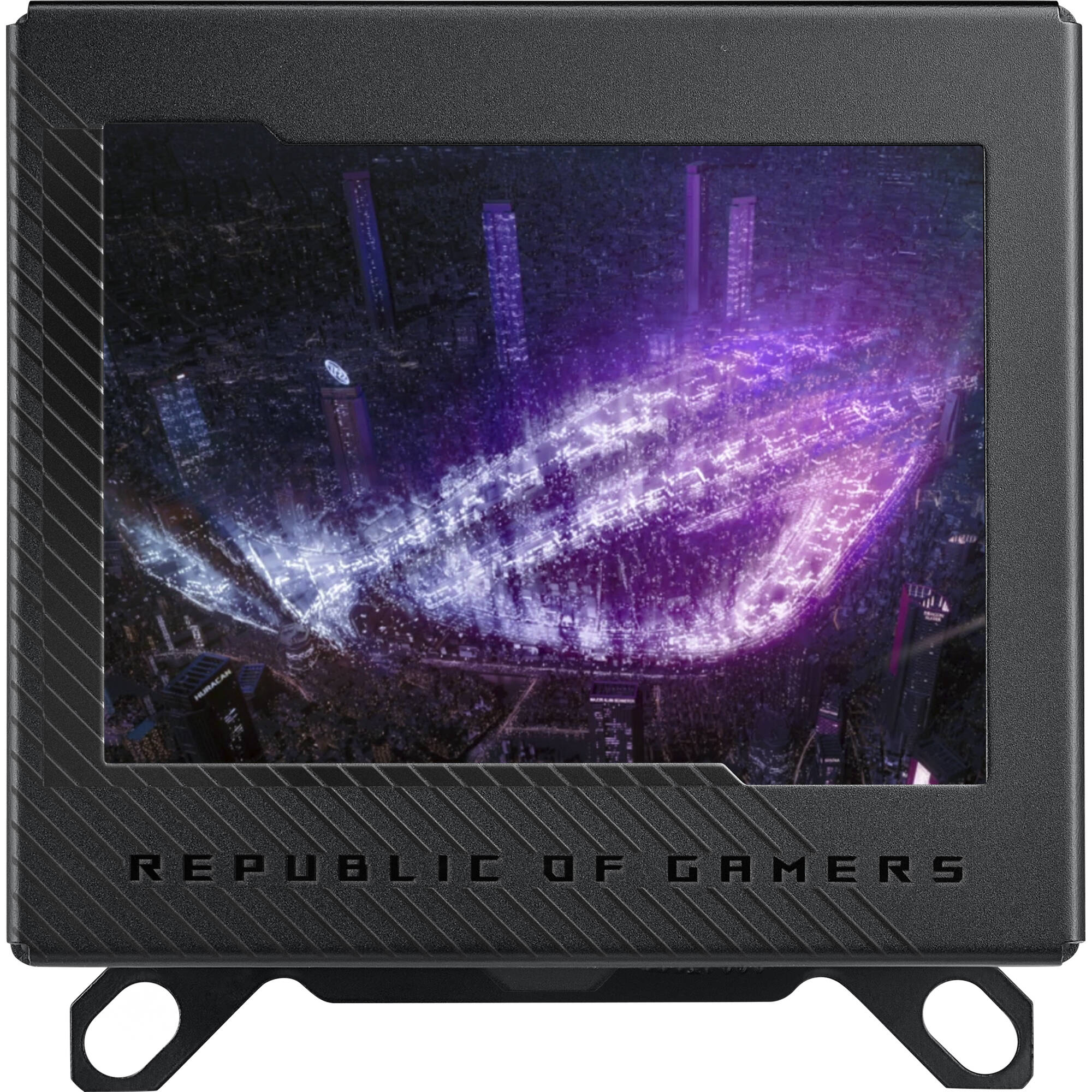 ASUS ROG RYUJIN III WB CPU water block with 3.5-inch LCD and black finish — view 3