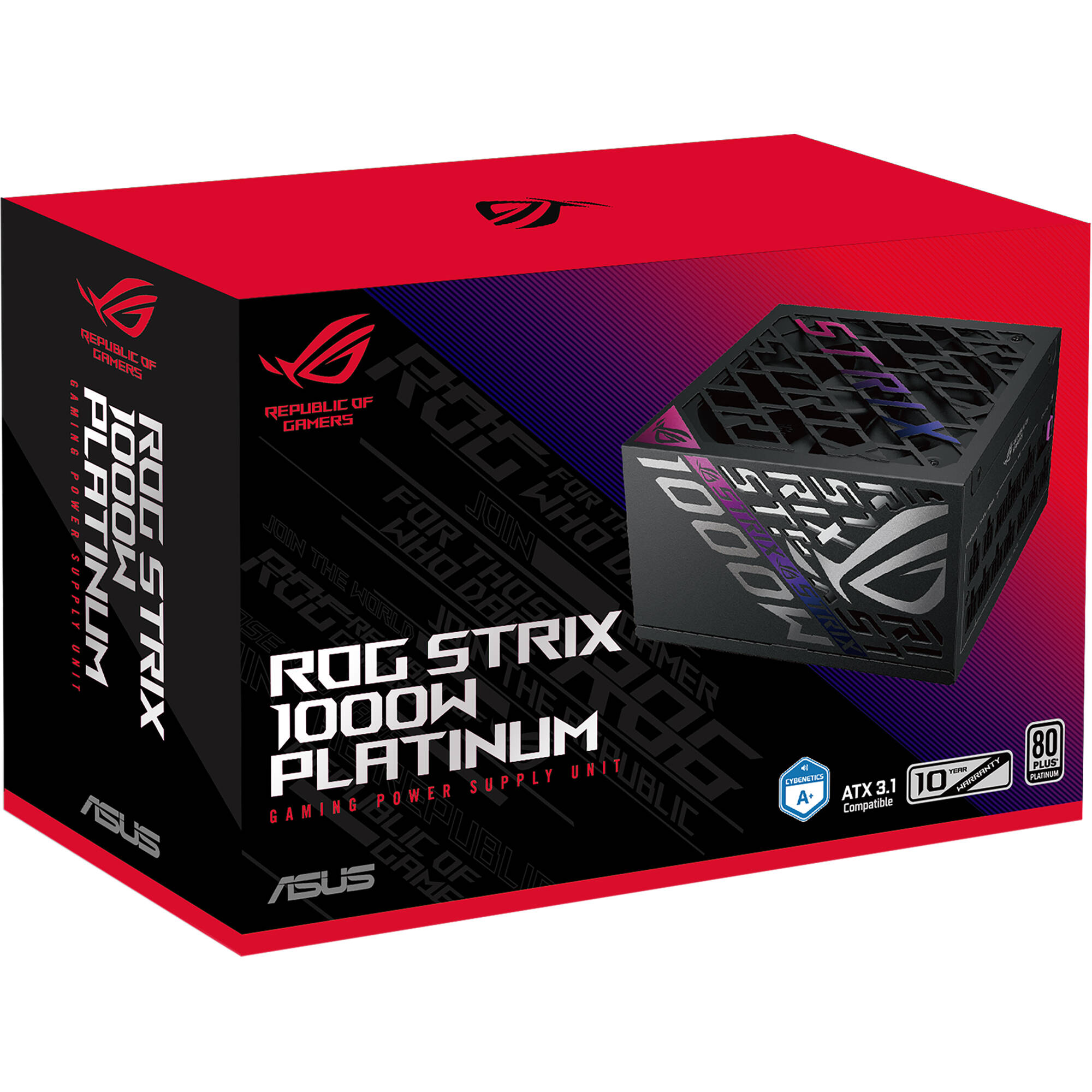 ASUS ROG Strix 1000W Platinum fully modular ATX 3.1 power supply for gaming PCs — view 12