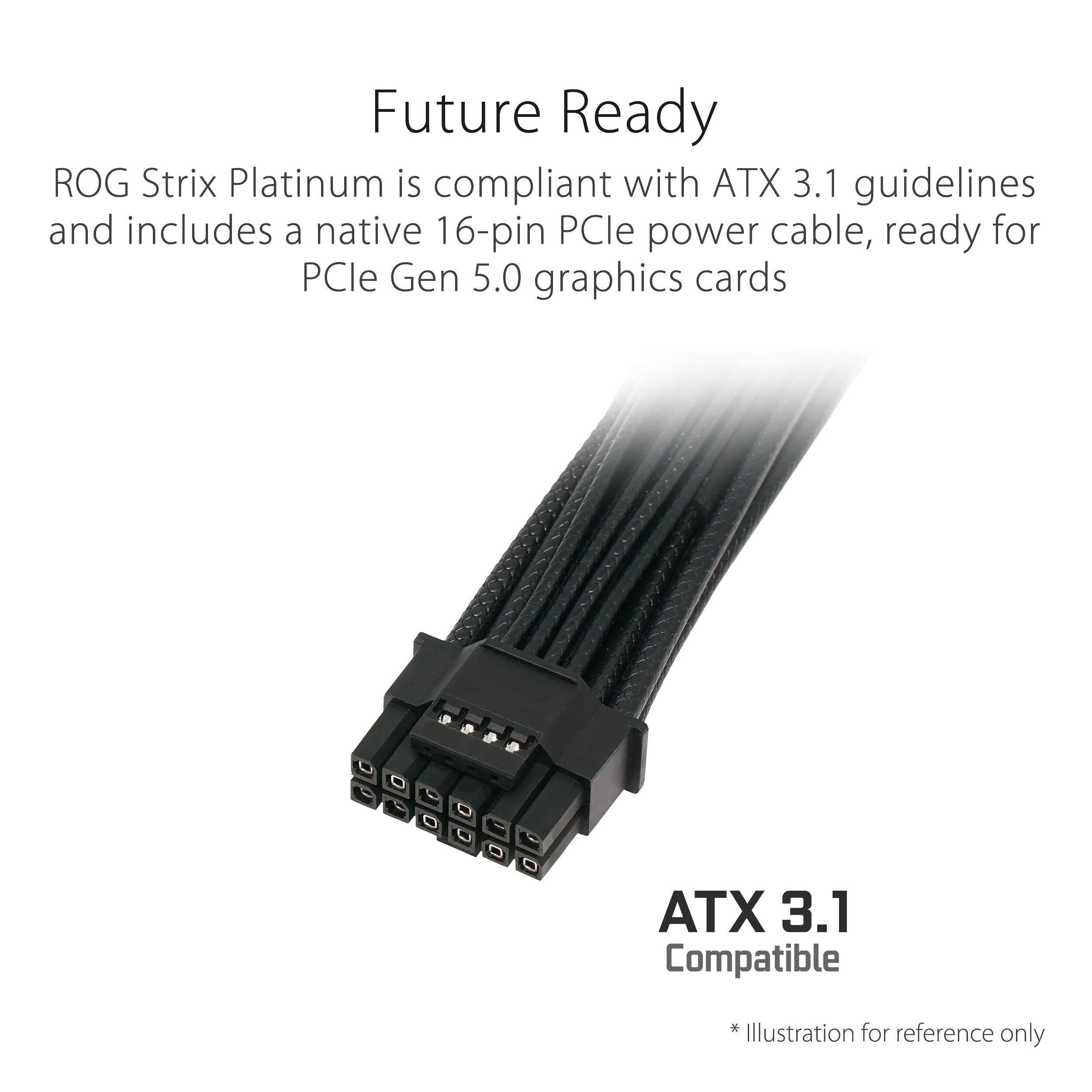 ASUS ROG Strix 1000W Platinum fully modular ATX 3.1 power supply for gaming PCs — view 16