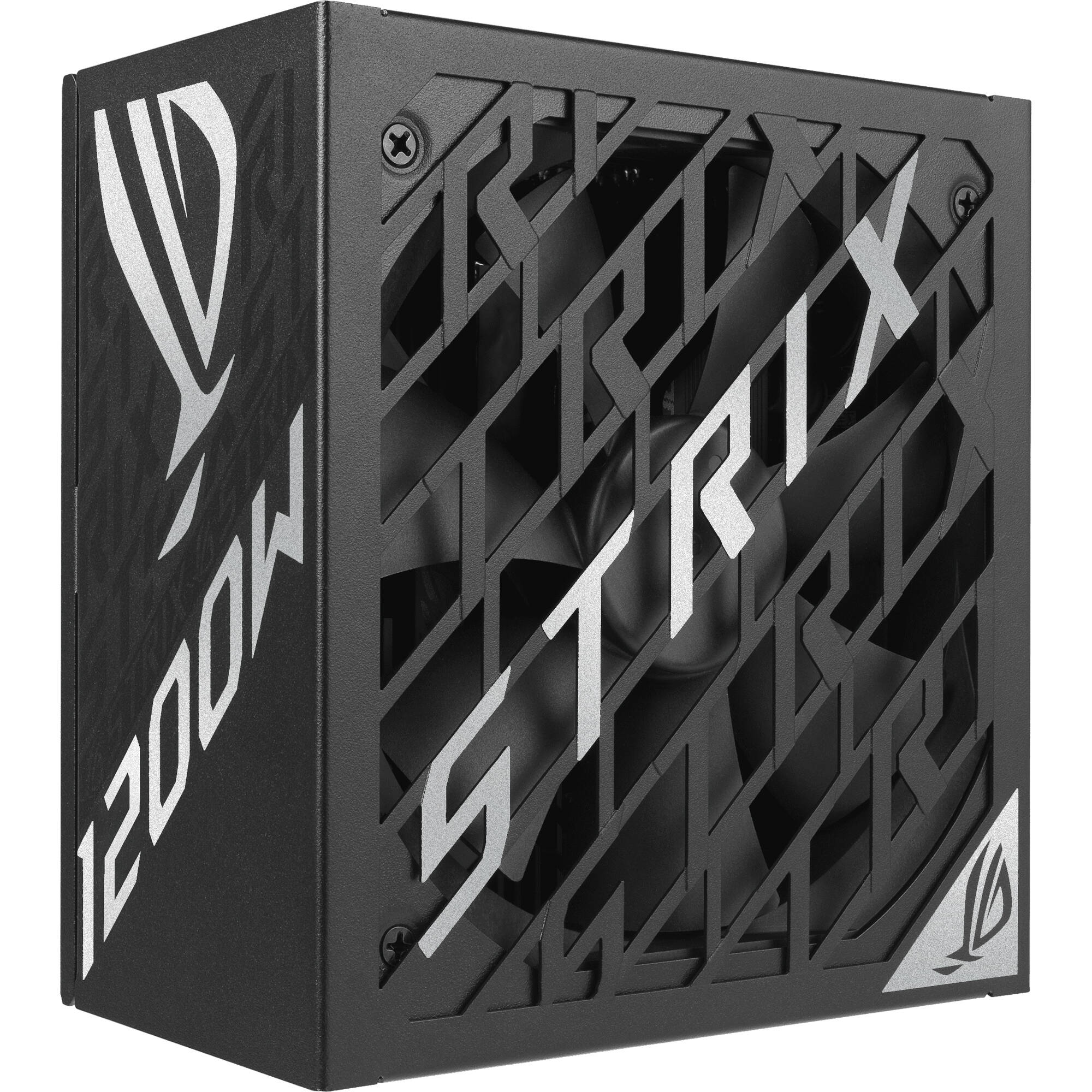 ASUS ROG Strix 1200W Platinum fully modular ATX 3.1 power supply in black — view 10