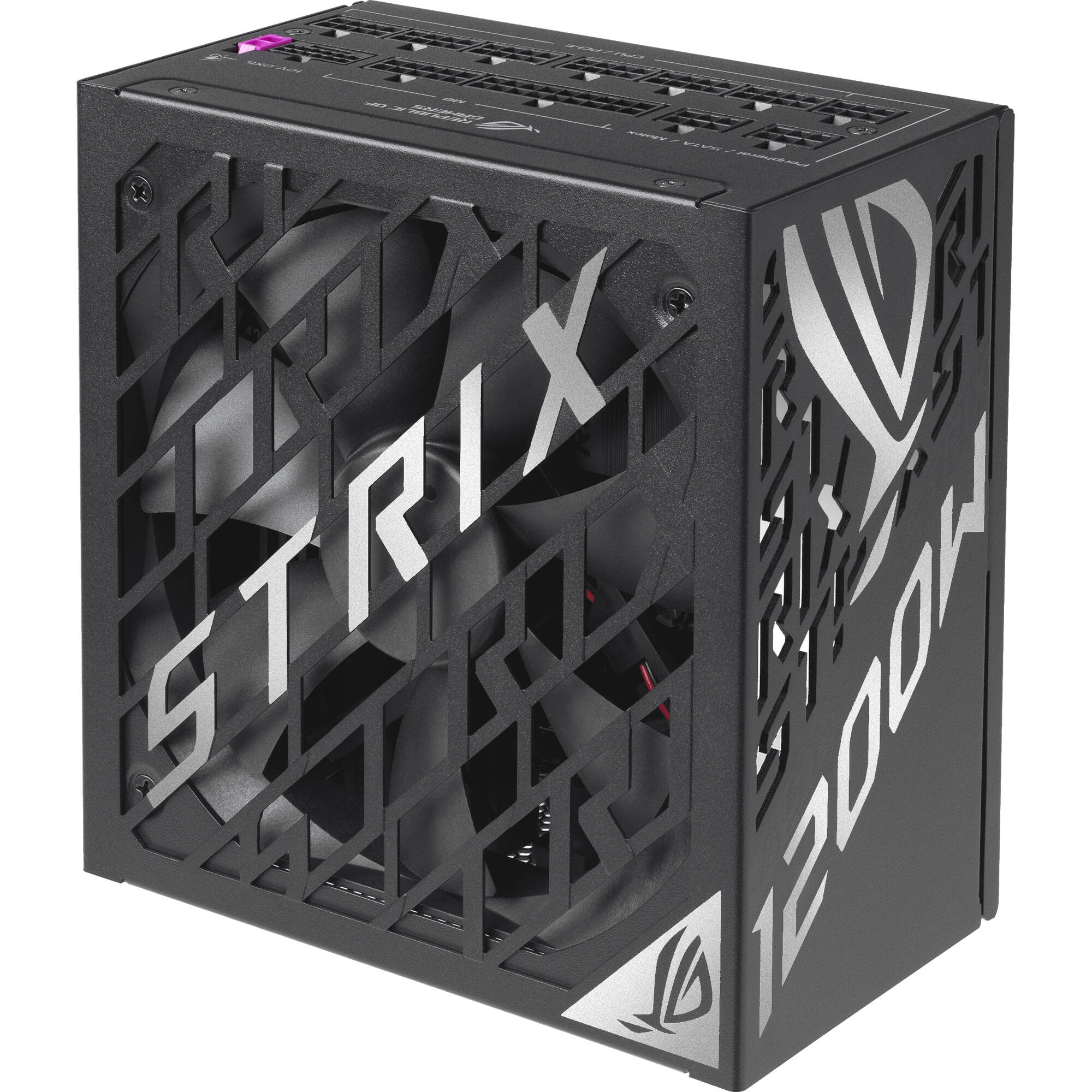 ASUS ROG Strix 1200W Platinum fully modular ATX 3.1 power supply in black — view 11