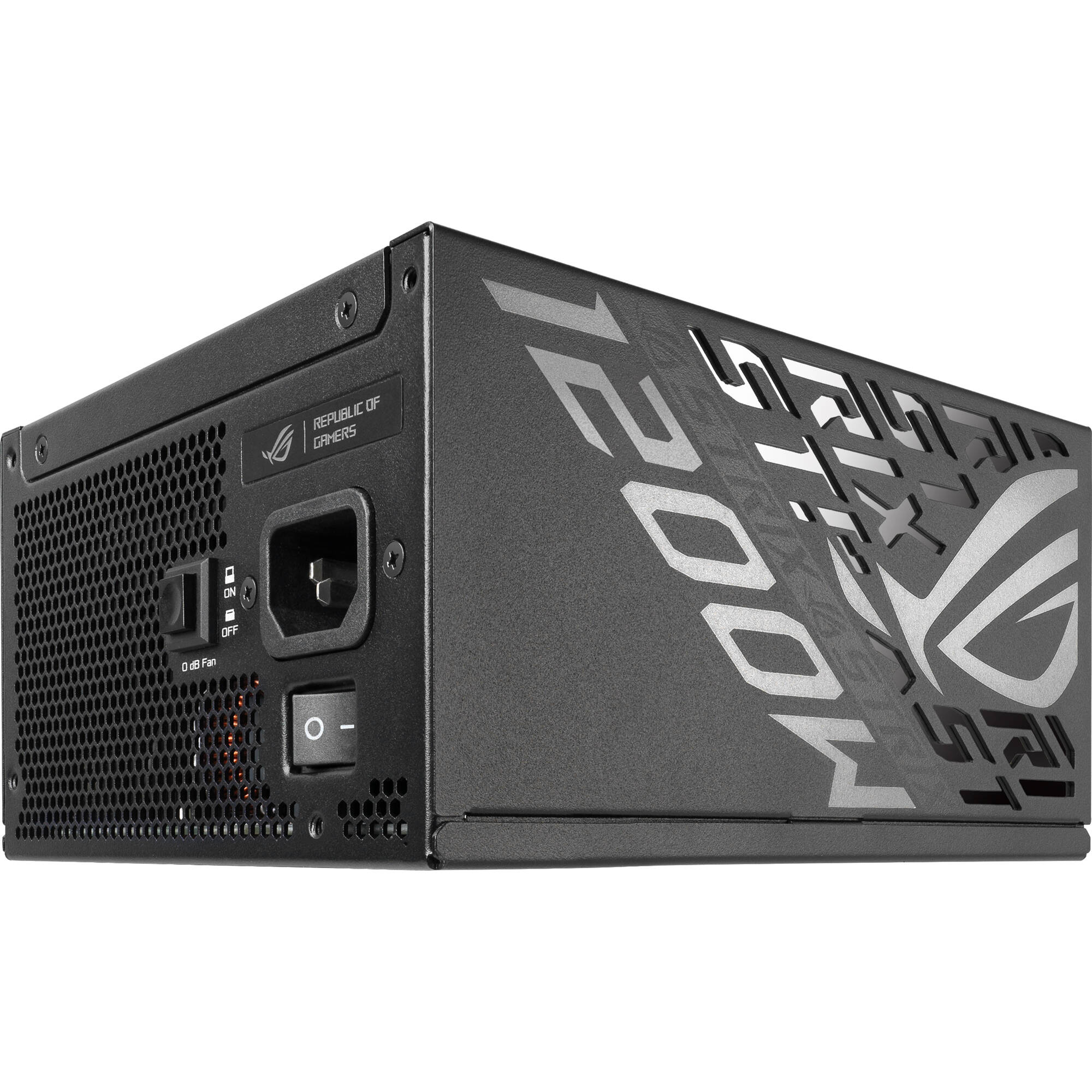 ASUS ROG Strix 1200W Platinum fully modular ATX 3.1 power supply in black — view 4