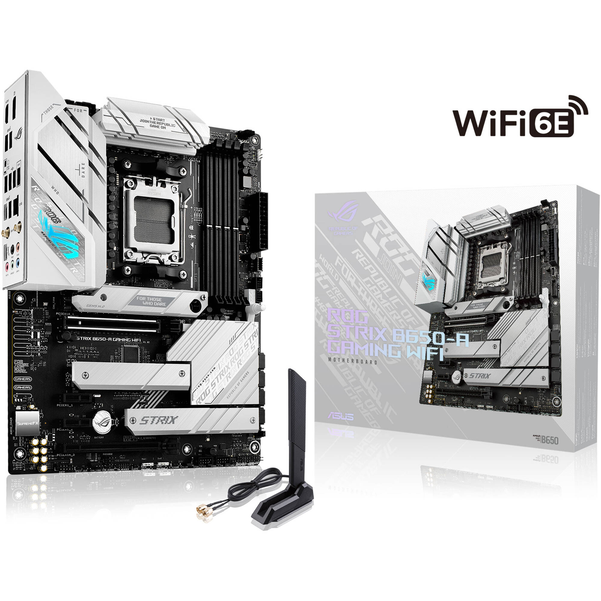 ASUS ROG STRIX B650-A GAMING WIFI ATX AM5 motherboard with integrated wireless support — view 7