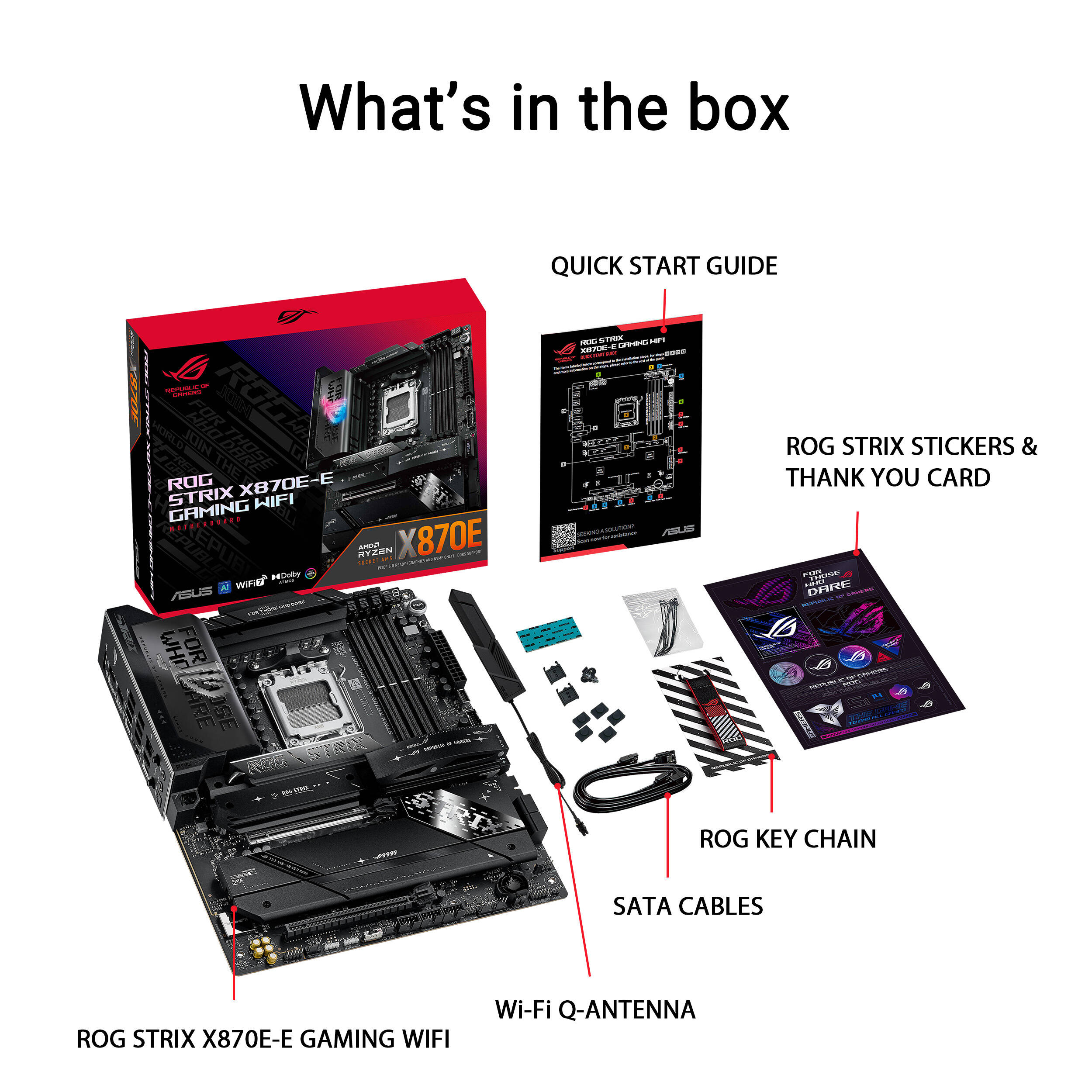ASUS ROG STRIX X870E-E GAMING WIFI ATX motherboard for AMD AM5 with PCIe 5.0 and Wi-Fi 7 — view 11