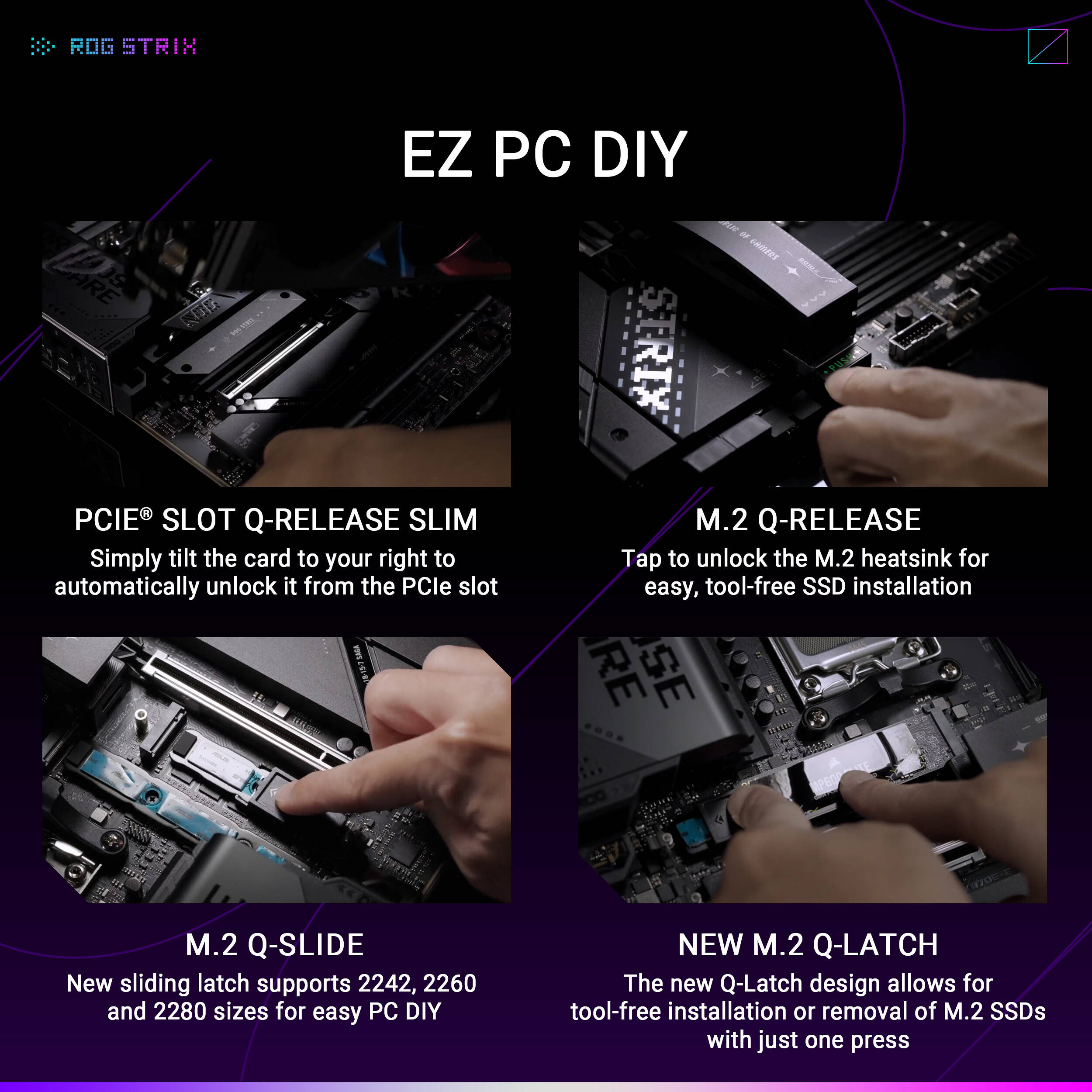 ASUS ROG STRIX X870E-E GAMING WIFI ATX motherboard for AMD AM5 with PCIe 5.0 and Wi-Fi 7 — view 16