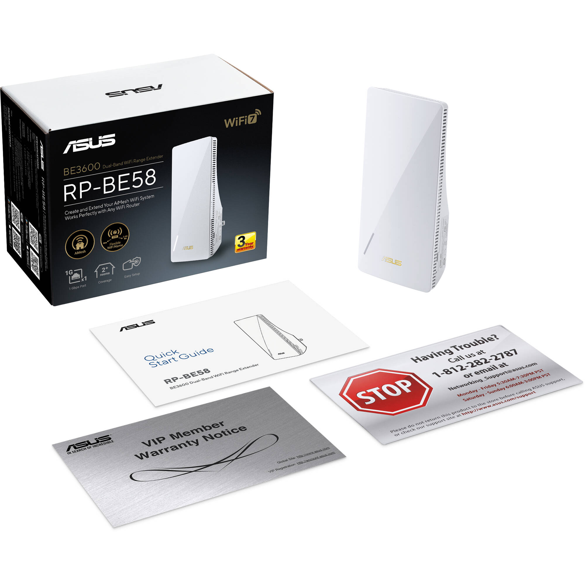 ASUS RP-BE58 BE3600 WiFi 7 range extender with AiMesh support — view 7