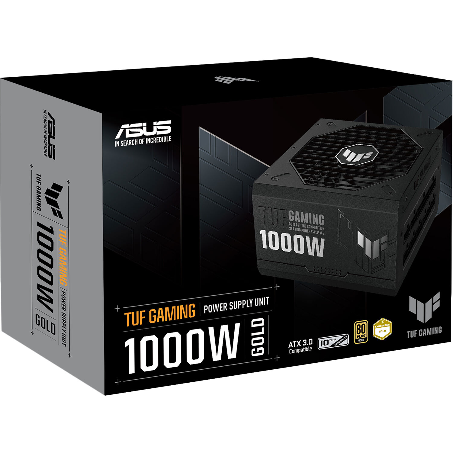 ASUS TUF GAMING 1000G 1,000 W fully modular ATX 3.0 80 PLUS Gold power supply in black — view 12