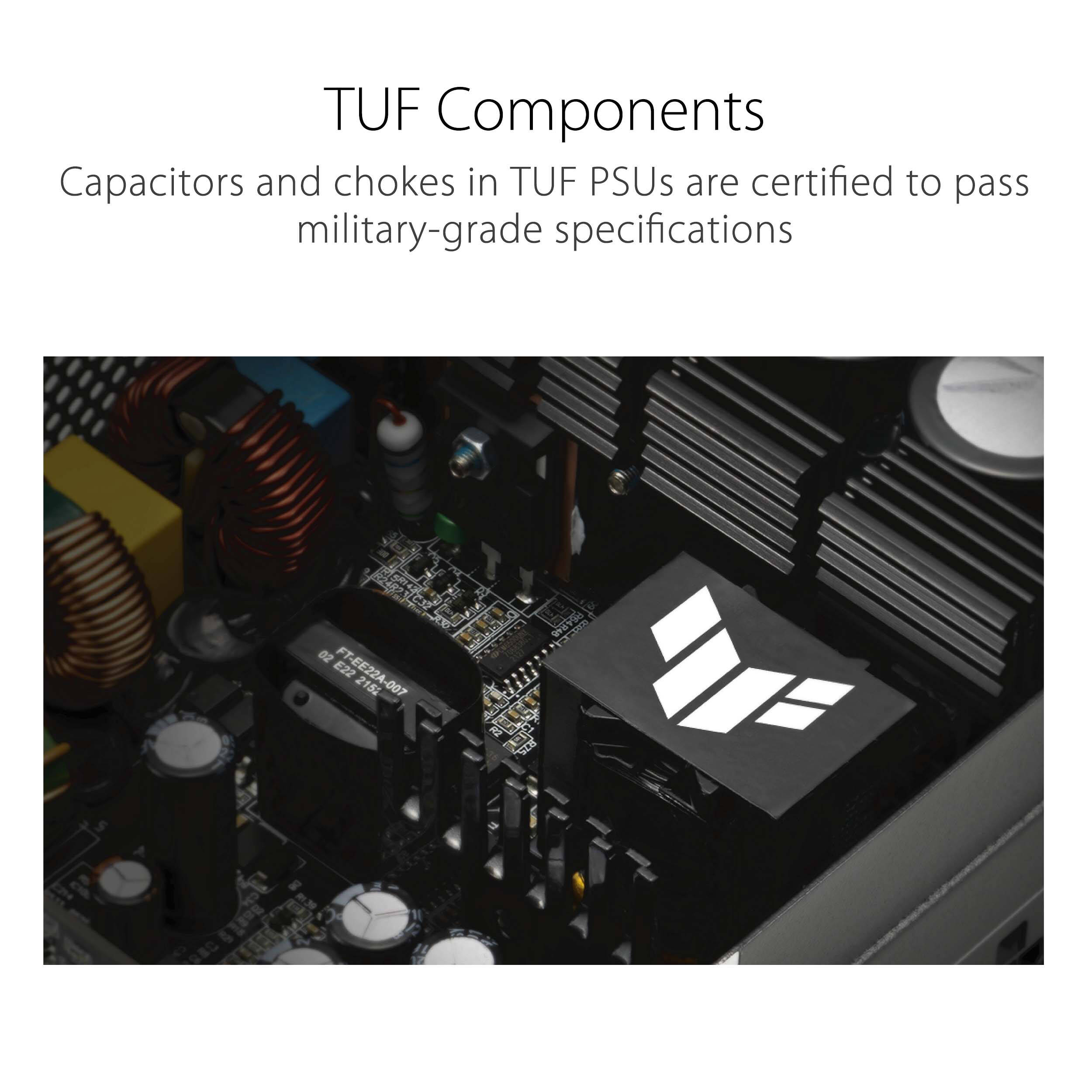ASUS TUF GAMING 1000G 1,000 W fully modular ATX 3.0 80 PLUS Gold power supply in black — view 17