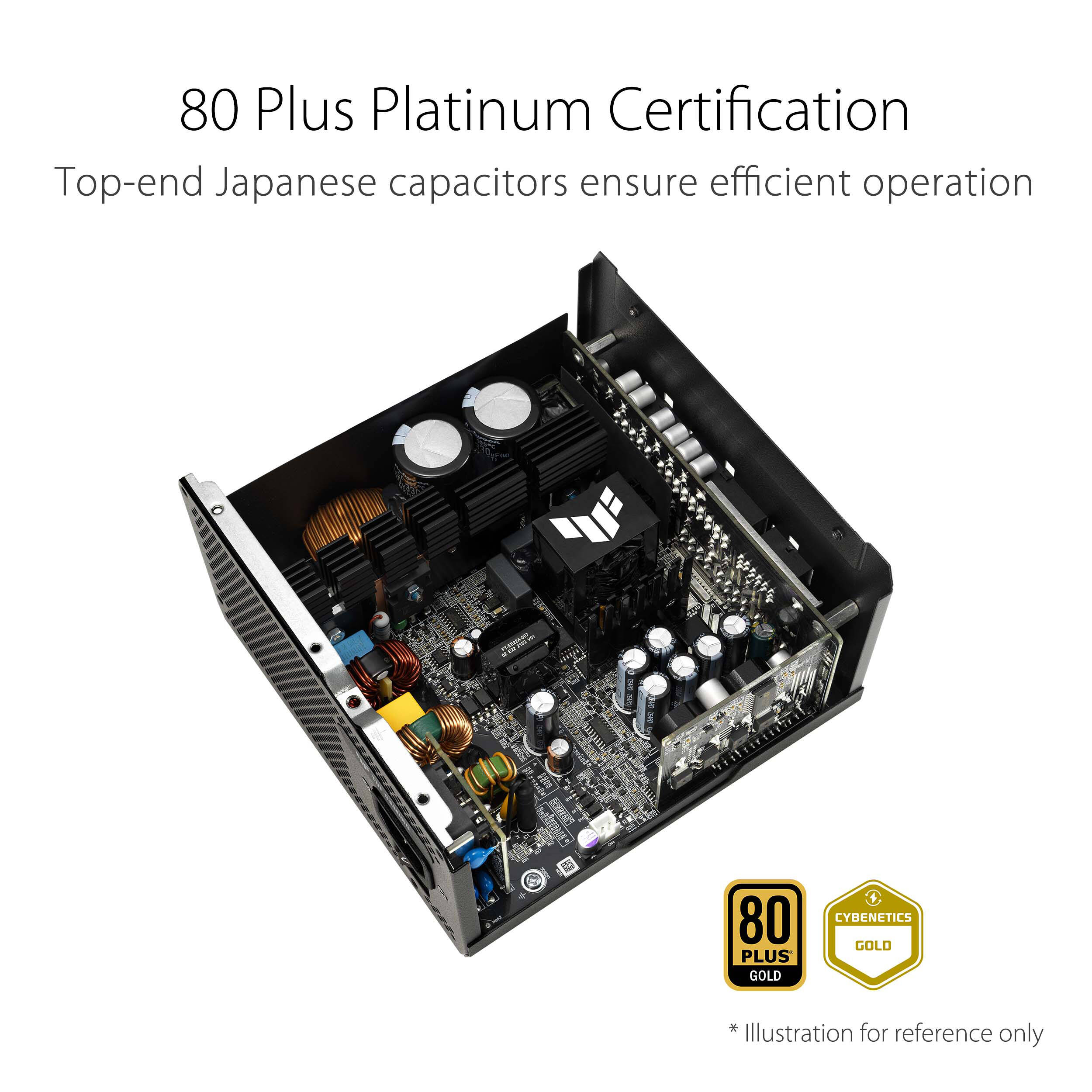 ASUS TUF GAMING 850G 850 W fully modular ATX 3.0 80 PLUS Gold power supply in black — view 16