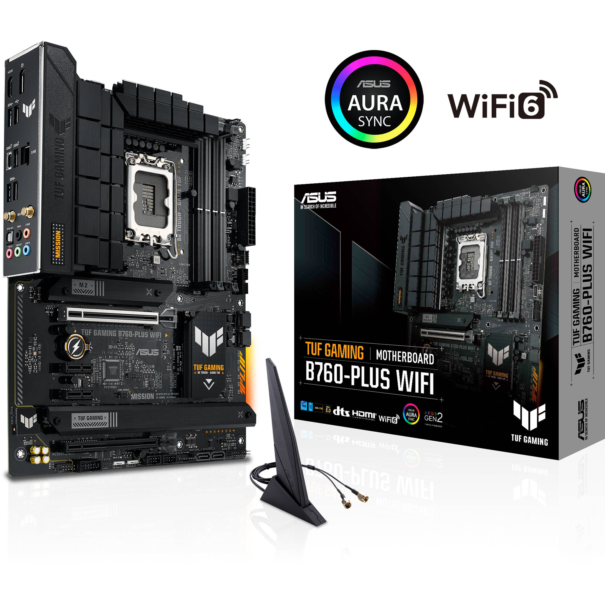 ASUS TUF GAMING B760-PLUS WIFI ATX motherboard with integrated Wi-Fi — view 6