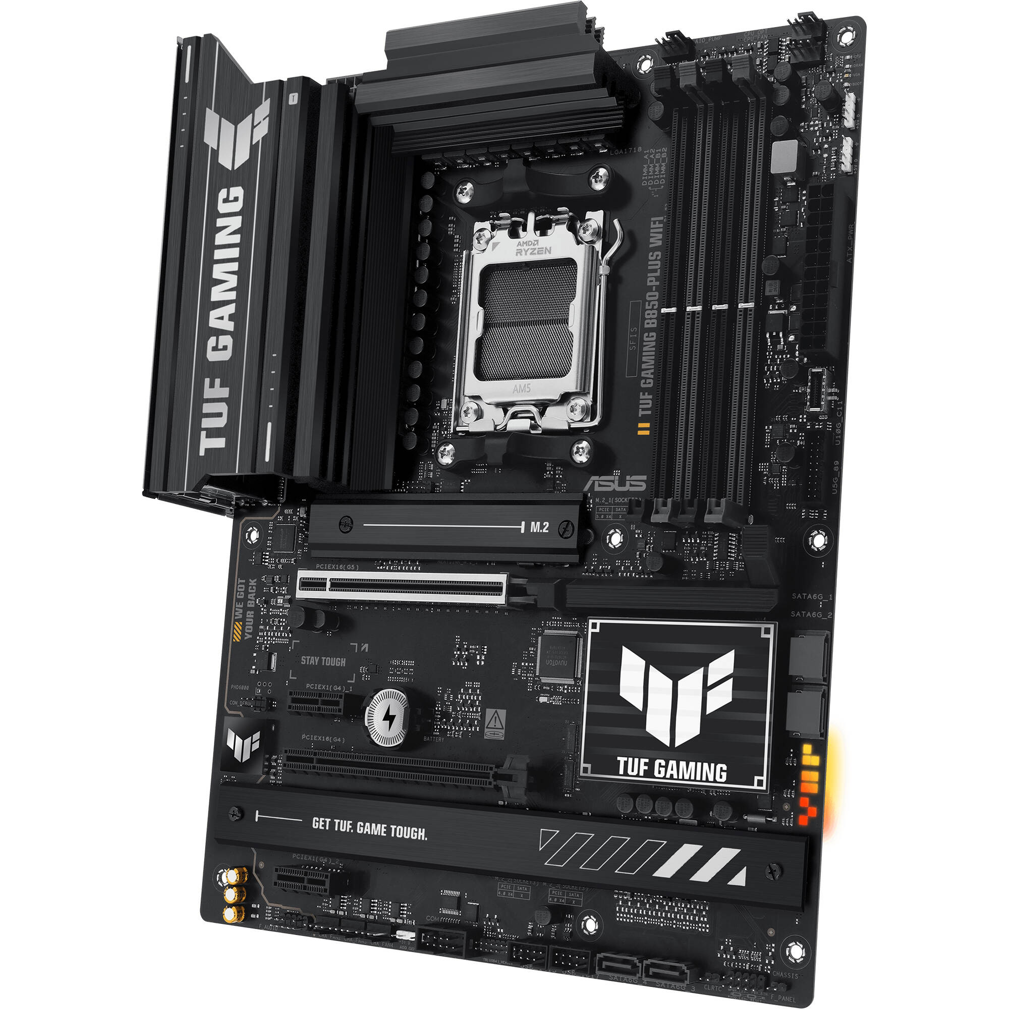 ASUS TUF GAMING B850-PLUS WIFI ATX motherboard for AMD AM5 with Wi-Fi 7 and PCIe 5.0 — view 4