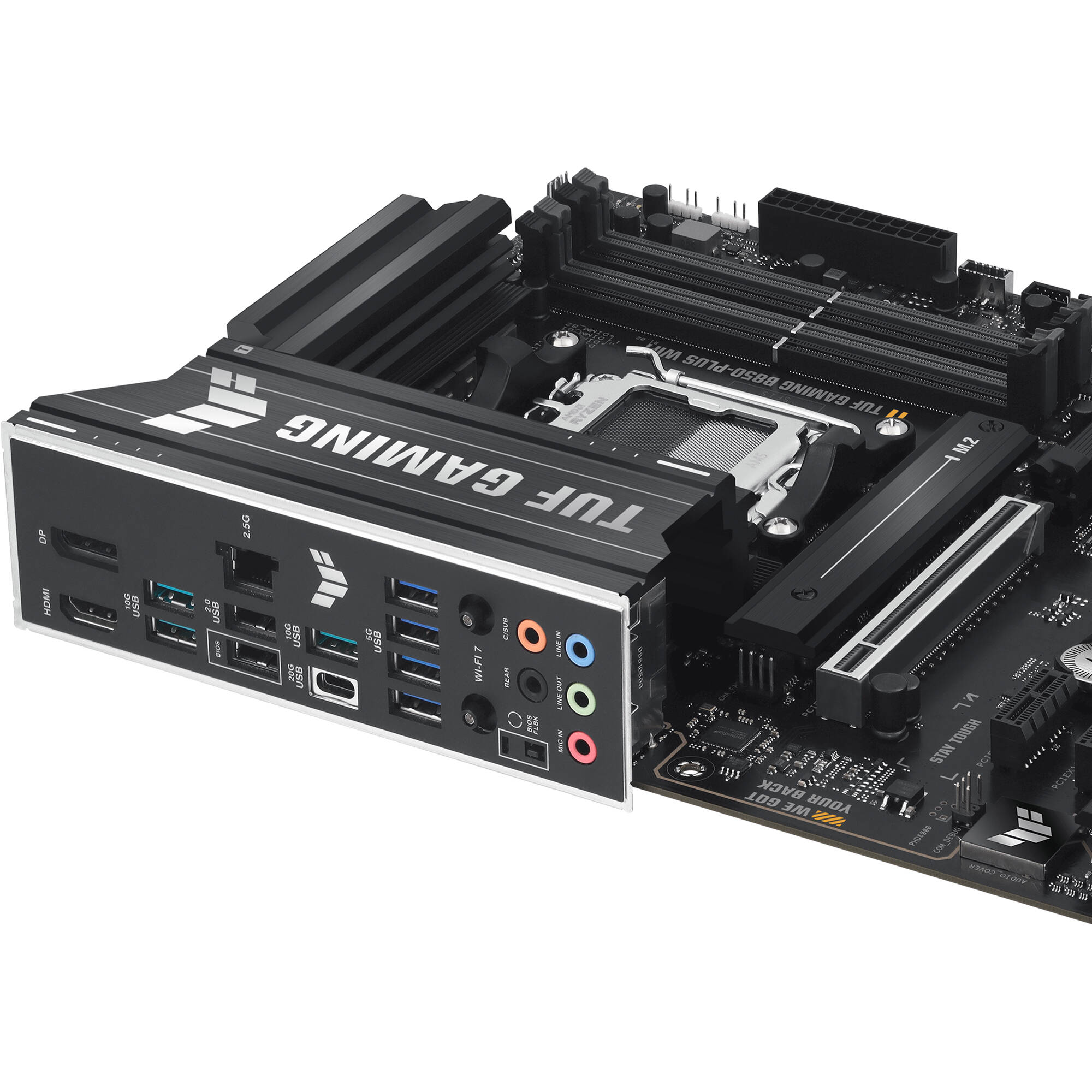 ASUS TUF GAMING B850-PLUS WIFI ATX motherboard for AMD AM5 with Wi-Fi 7 and PCIe 5.0 — view 7