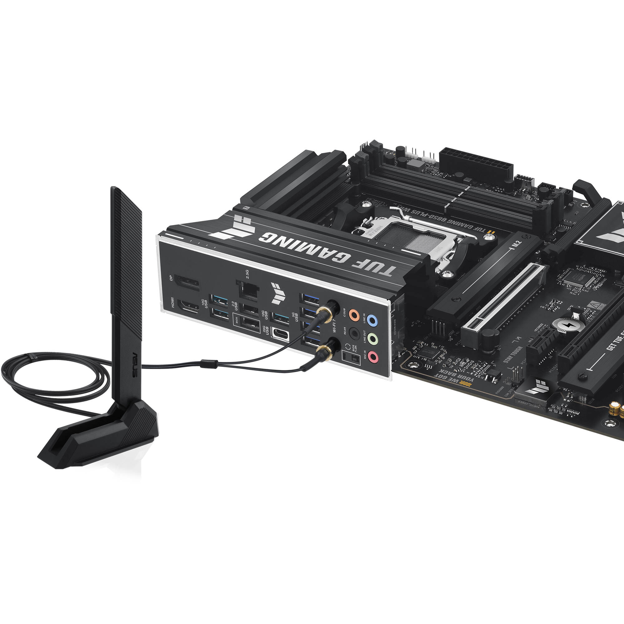 ASUS TUF GAMING B850-PLUS WIFI ATX motherboard for AMD AM5 with Wi-Fi 7 and PCIe 5.0 — view 8