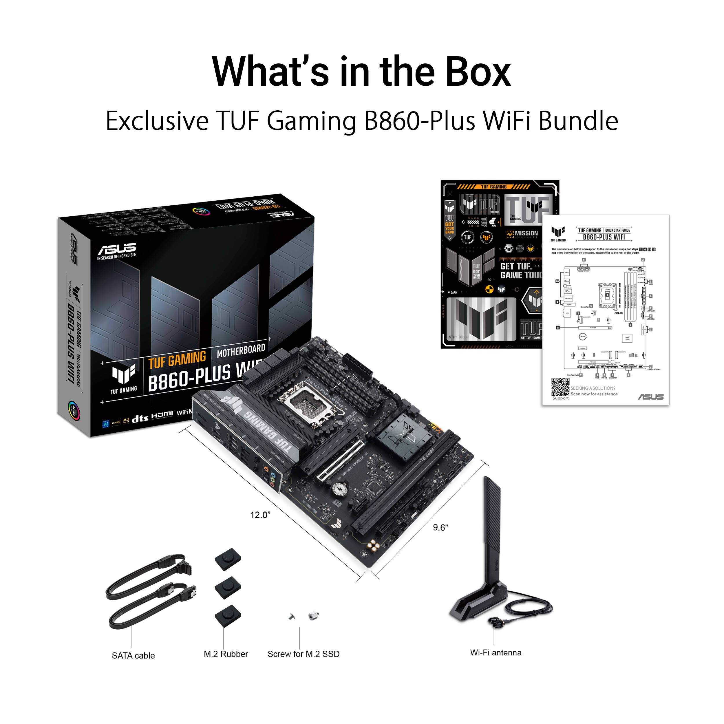 ASUS TUF GAMING B860-PLUS WIFI microATX motherboard with LGA 1851, DDR5, Wi-Fi 7, and 3 M.2 slots — view 9