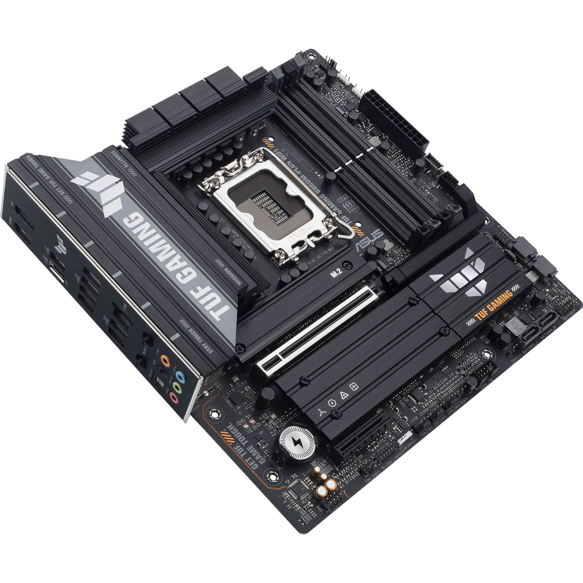 ASUS TUF GAMING B860M-PLUS WIFI micro-ATX motherboard with integrated Wi-Fi for Intel desktop builds — view 5