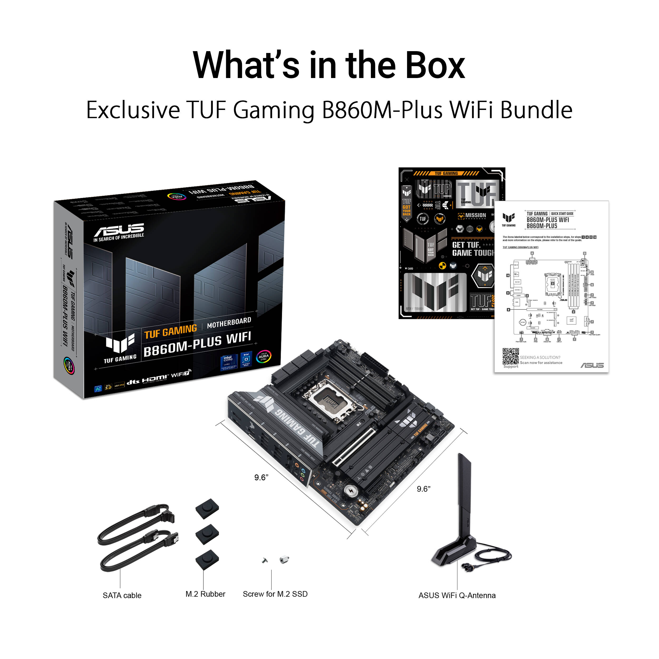 ASUS TUF GAMING B860M-PLUS WIFI micro-ATX motherboard with integrated Wi-Fi for Intel desktop builds — view 9